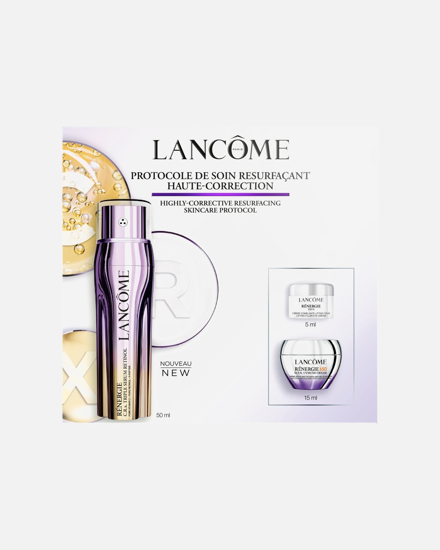 Set de tratamiento facial para Unisex Lancôme Rénergie Triple Serum Routine Set 1 Pieza
