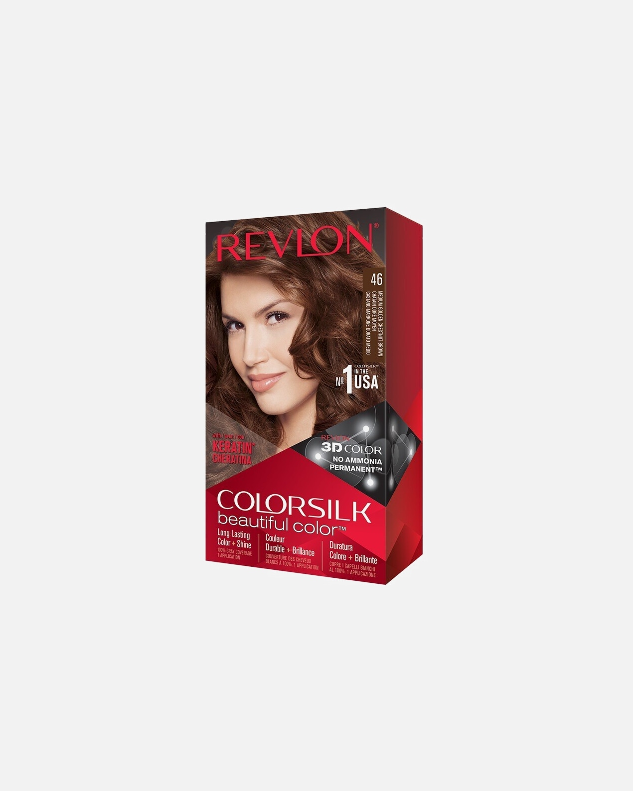 Tinte Capilar para Unisex Revlon Professional ColorSilk 46 - Marrón Dorado Medio