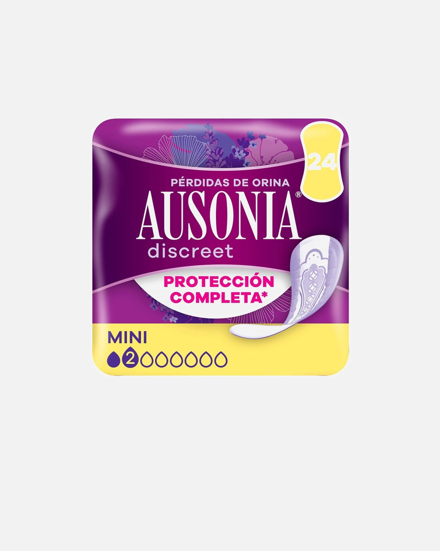 Salva slip para Unisex Ausonia Discreet Protección Completa Mini para Incontinencia 24 Unidades