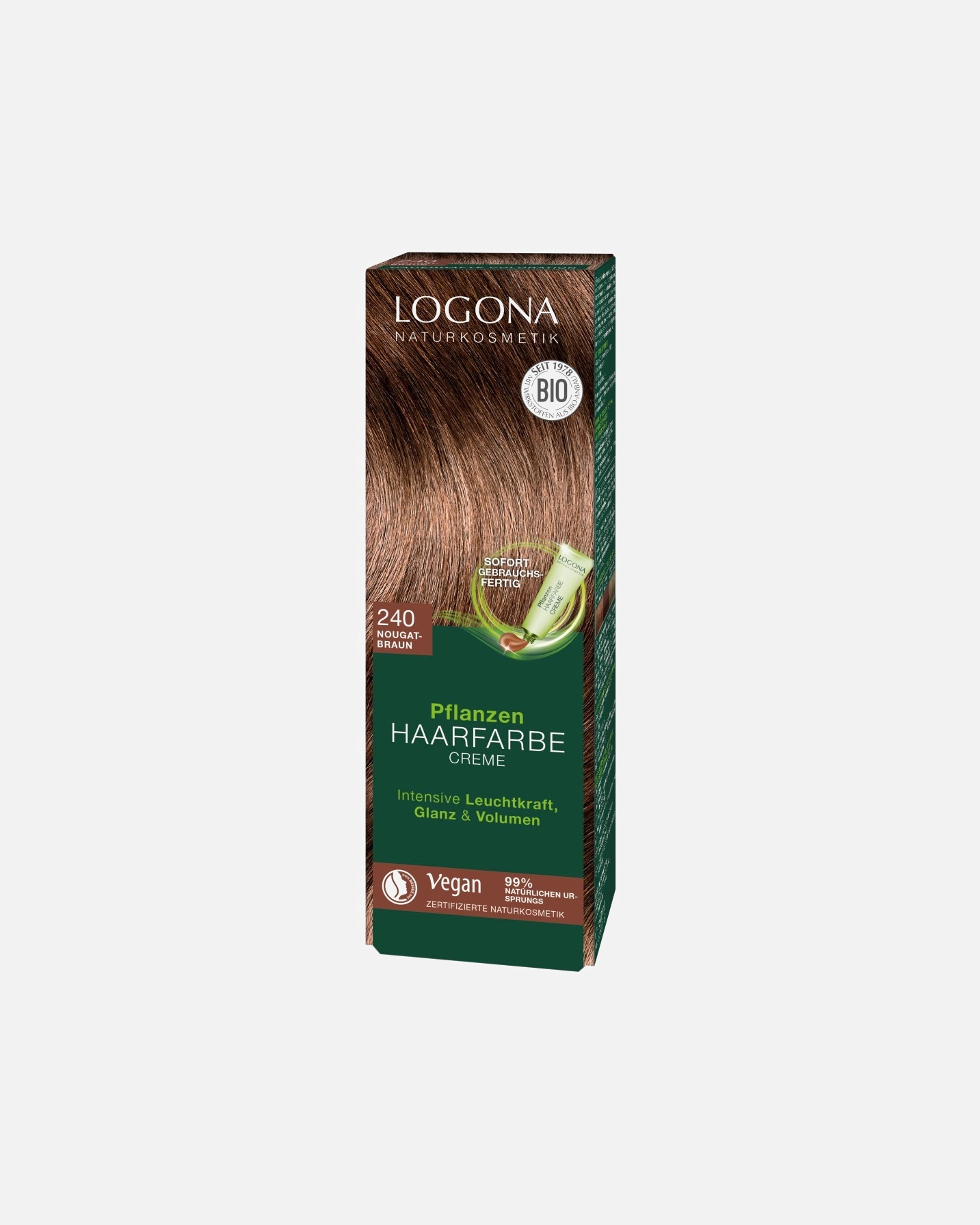 Tinte Natural para Unisex Logona Haarfarbe Creme 240 - NOUGATBRAUN