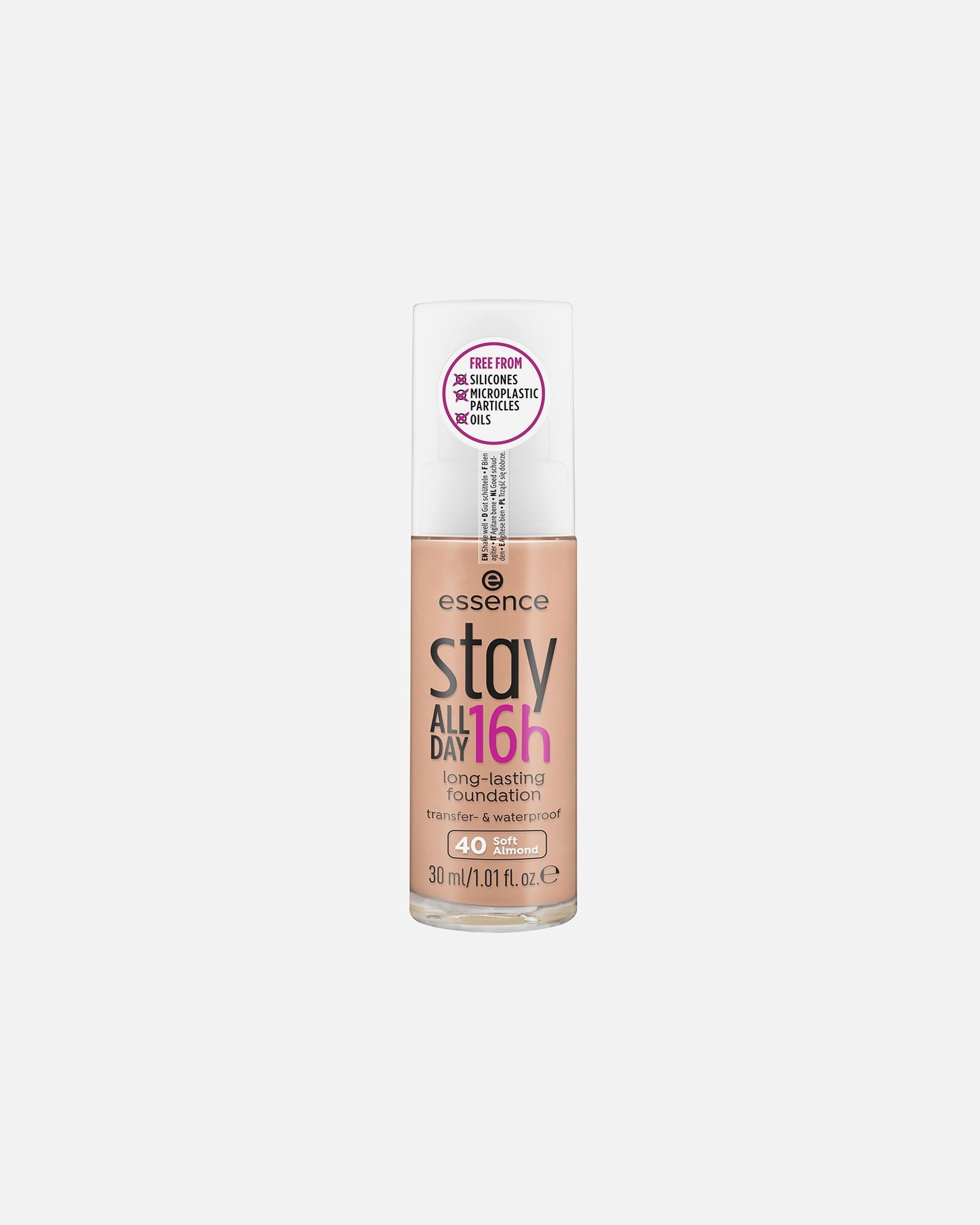 Base para Unisex Essence Stay All Day 16 Horas Long Lasting 40 - SOFT ALMOND