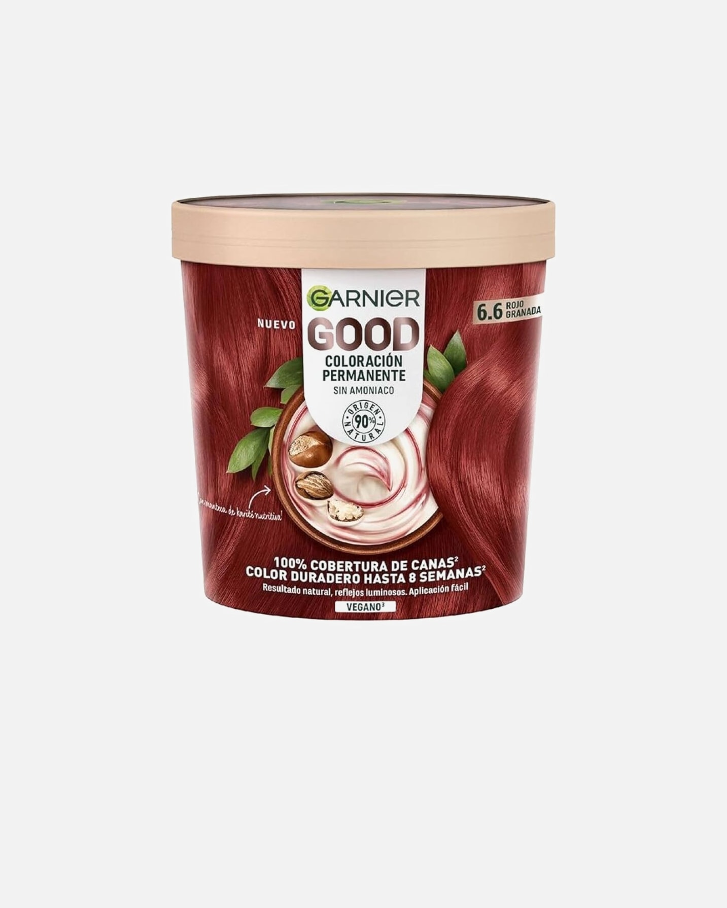 Tinte Capilar para Unisex Garnier GOOD COLORACIÓN PERMANENTE SIN AMONIACO 6.6 Rojo Granada