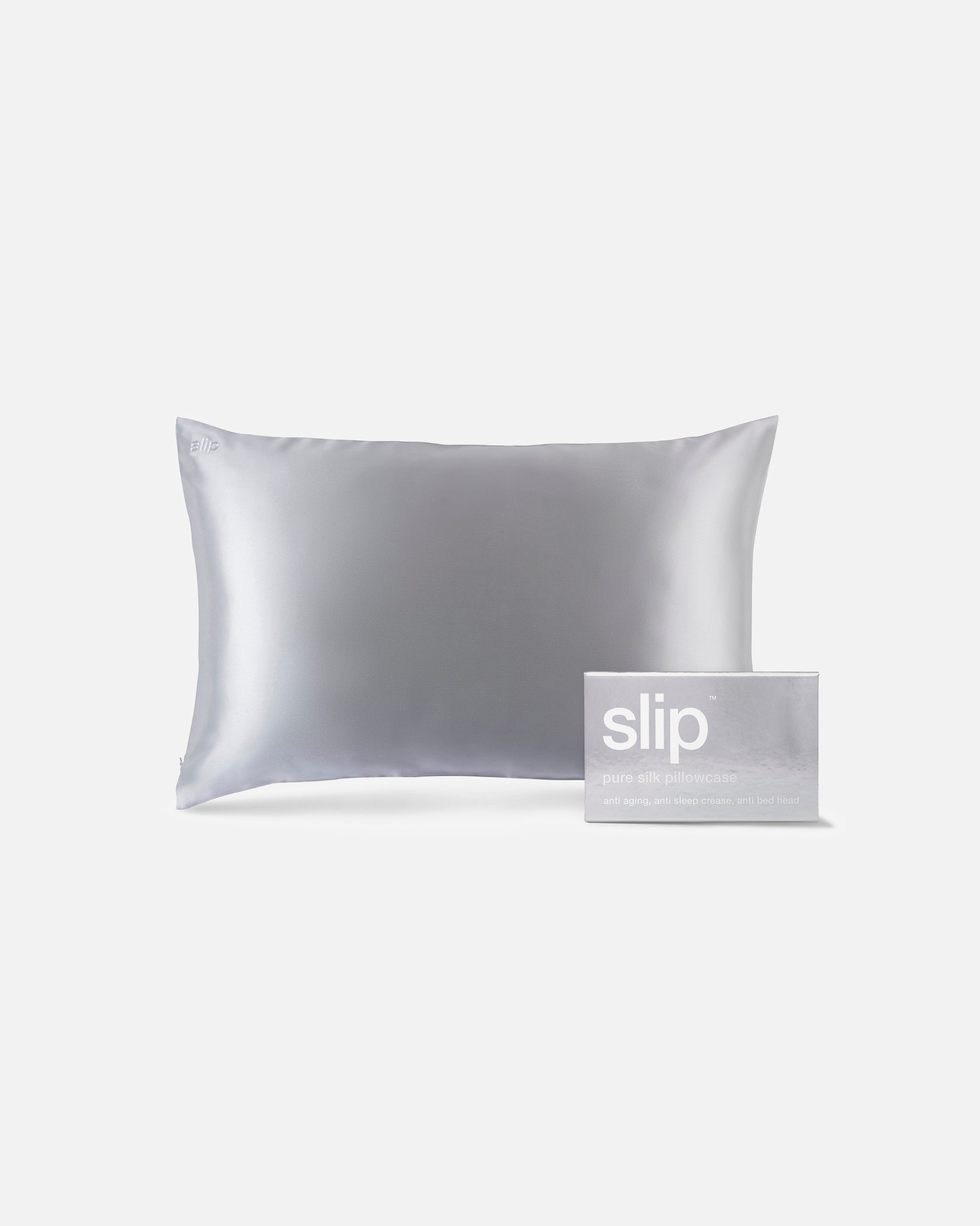 Almohadas para Unisex Slip Pure Silk Pillowcase SILVER