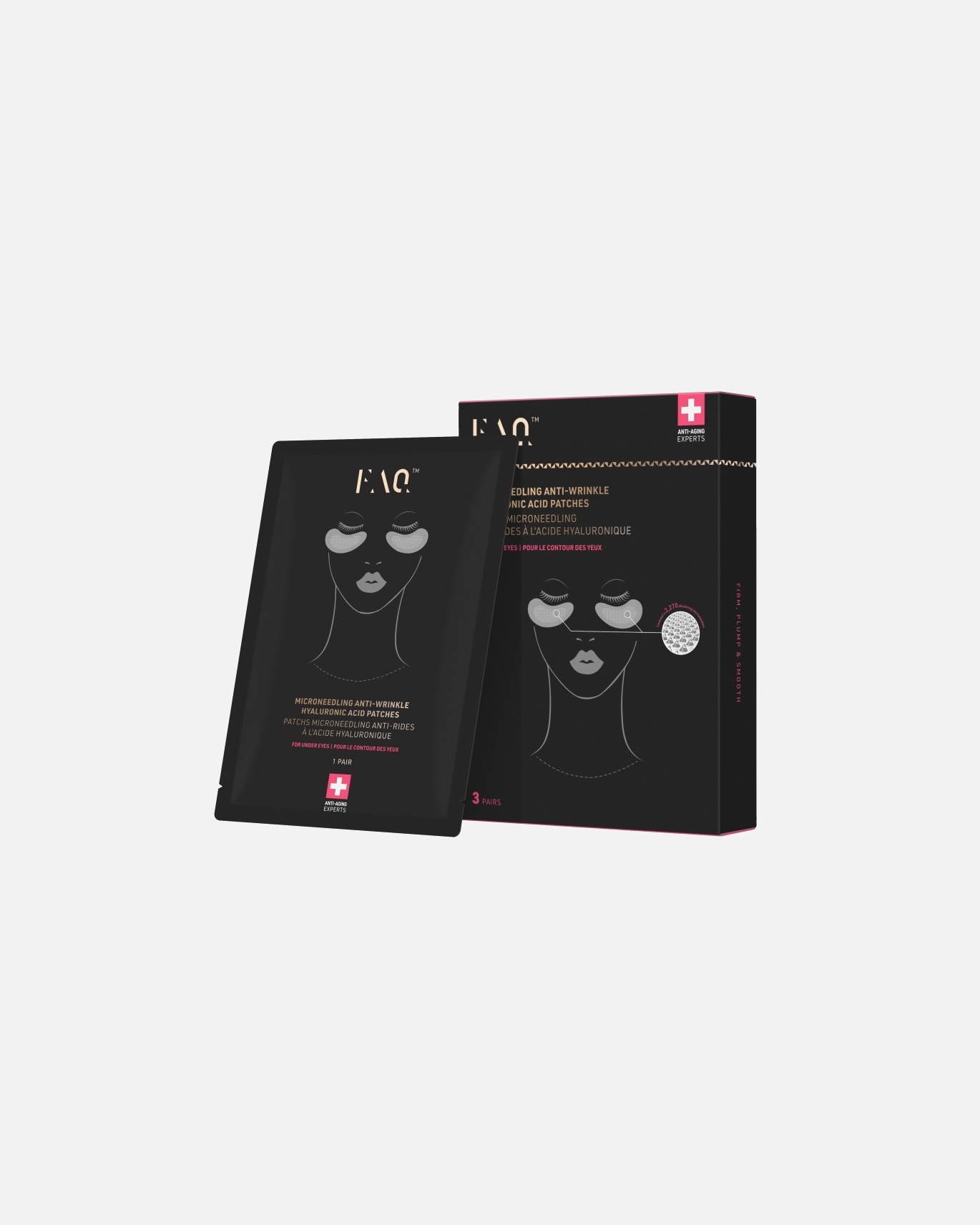Parches de ojos para Unisex FAQ Swiss Microneedling Anti-Wrinkle Hyaluronic Acid 1 Un