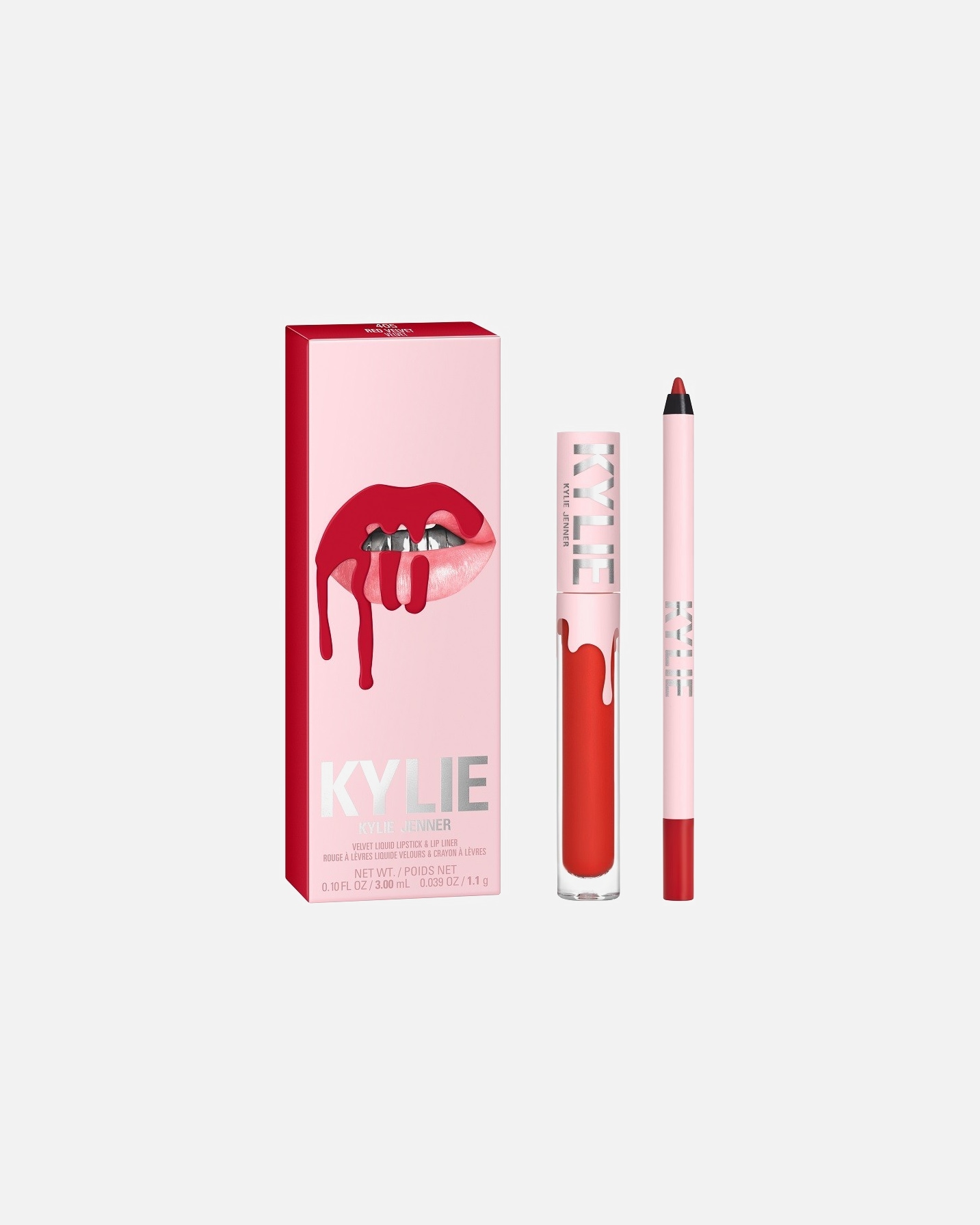 Set de maquillaje para labios para Unisex KYLIE COSMETICS Velvet Lip Kit 405 - RED VELVET