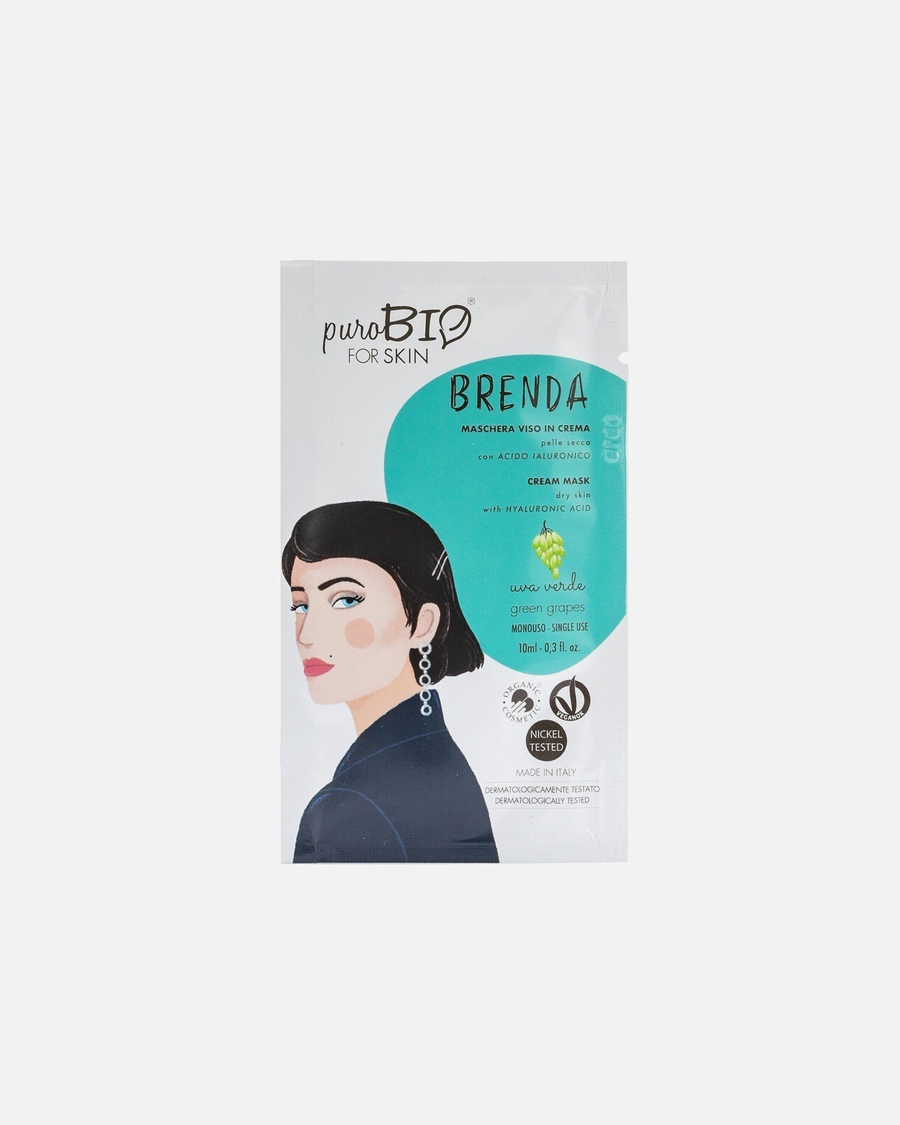 Mascarilla de brillo para Mujer Purobio Mascarilla en Crema Brenda Uva
