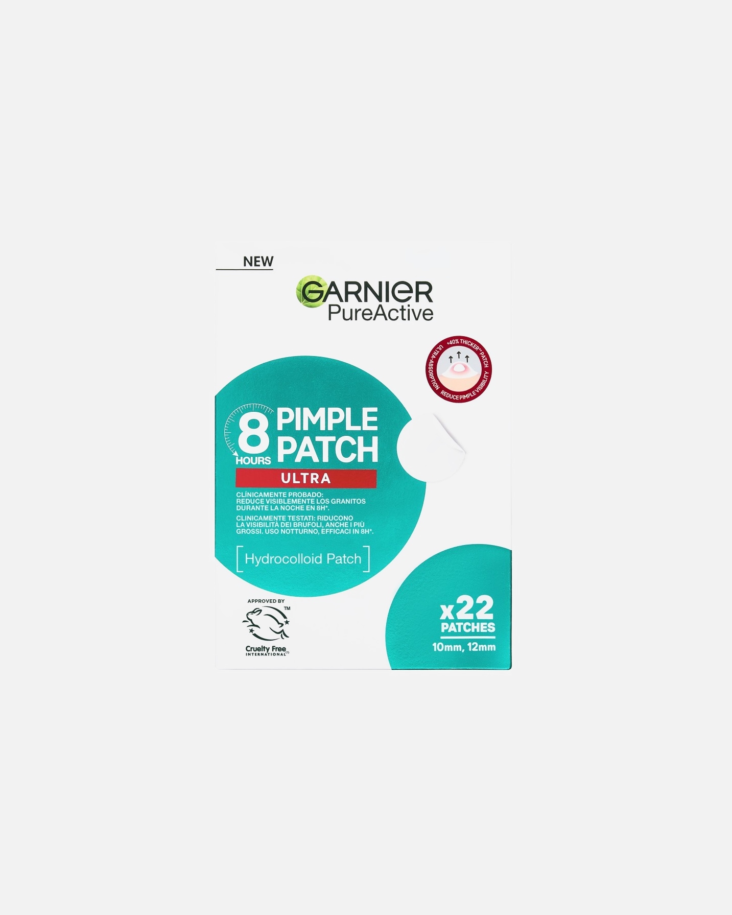 Parches de ojos para Unisex Garnier PureActive 8H Pimple Patch Ultra 1 Pieza