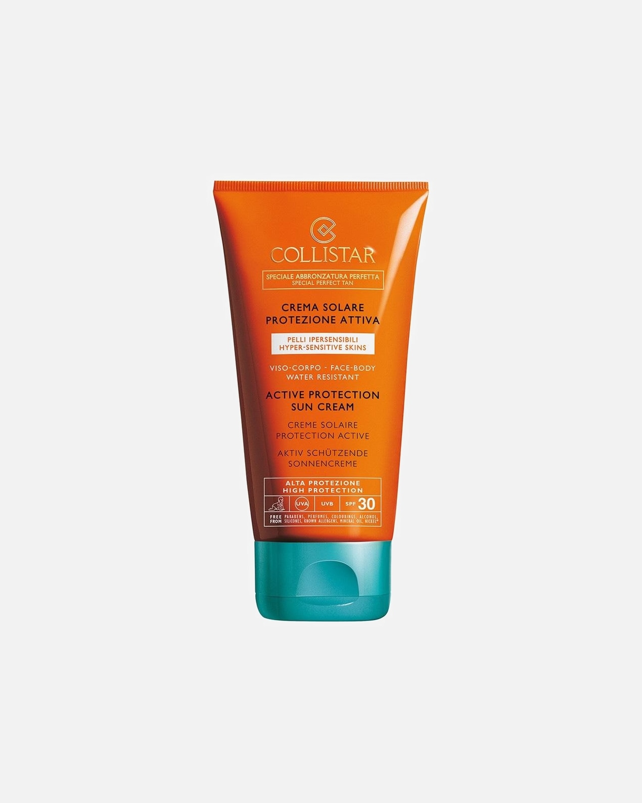 Crema solar para Unisex Collistar Sun Care Active Protection Sun Cream Face - Body SPF 30