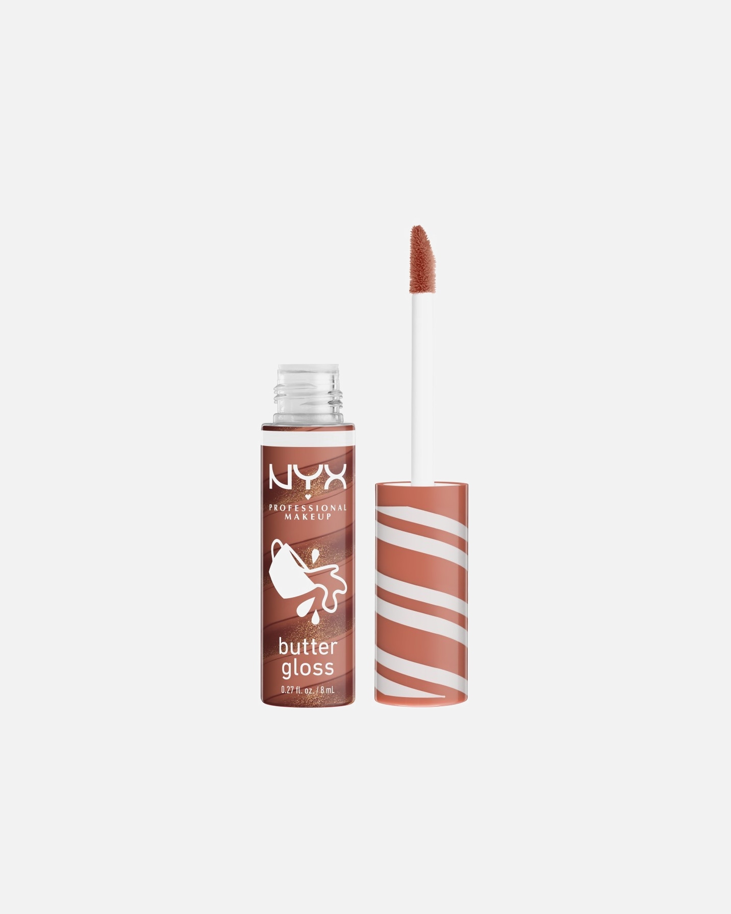 Brillo de labios para Unisex NYX Professional Makeup Holiday Collection Mantequilla Brillo Remolino Hot Cocoa Swirl
