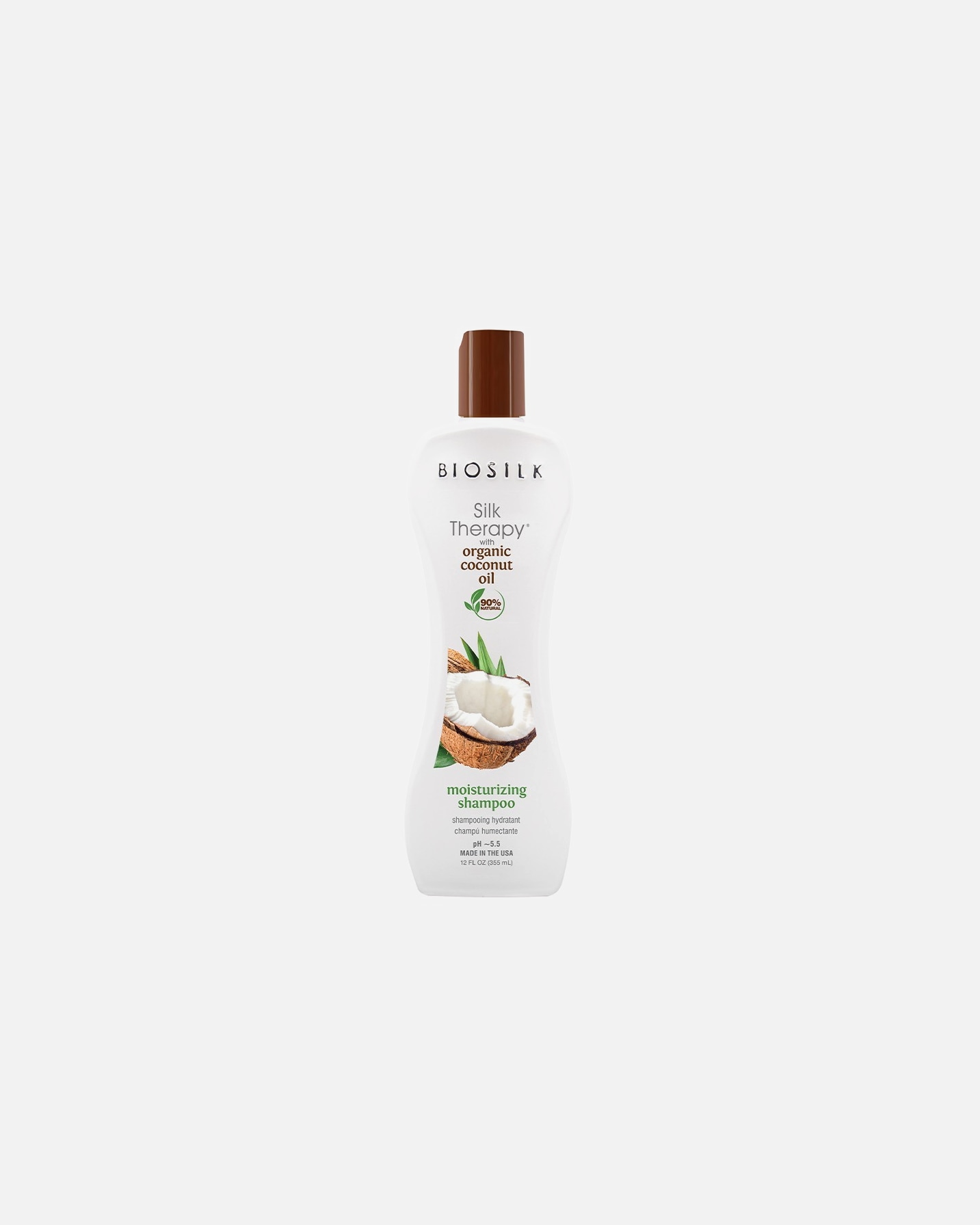 Champú capilar para Unisex Biosilk Natural Coconut Oil Moisturizing 355 ml