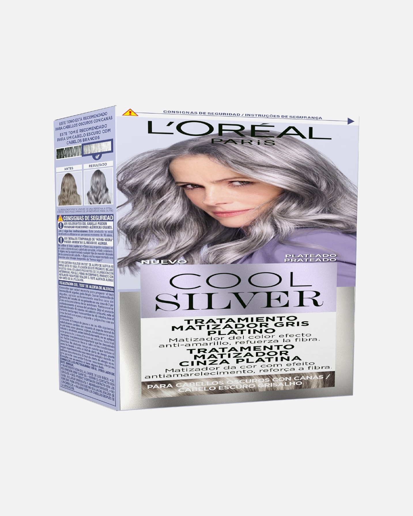 Tinte Capilar para Unisex L’Oréal Paris L'ORÉAL PARIS -COOL SILVER TRATAMIENTO MATIZADOR GRIS PLATINO 1 Un