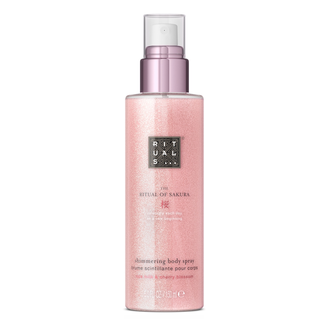 Rituals The Ritual of Sakura Shimmering Body Mist — textura e acabamento