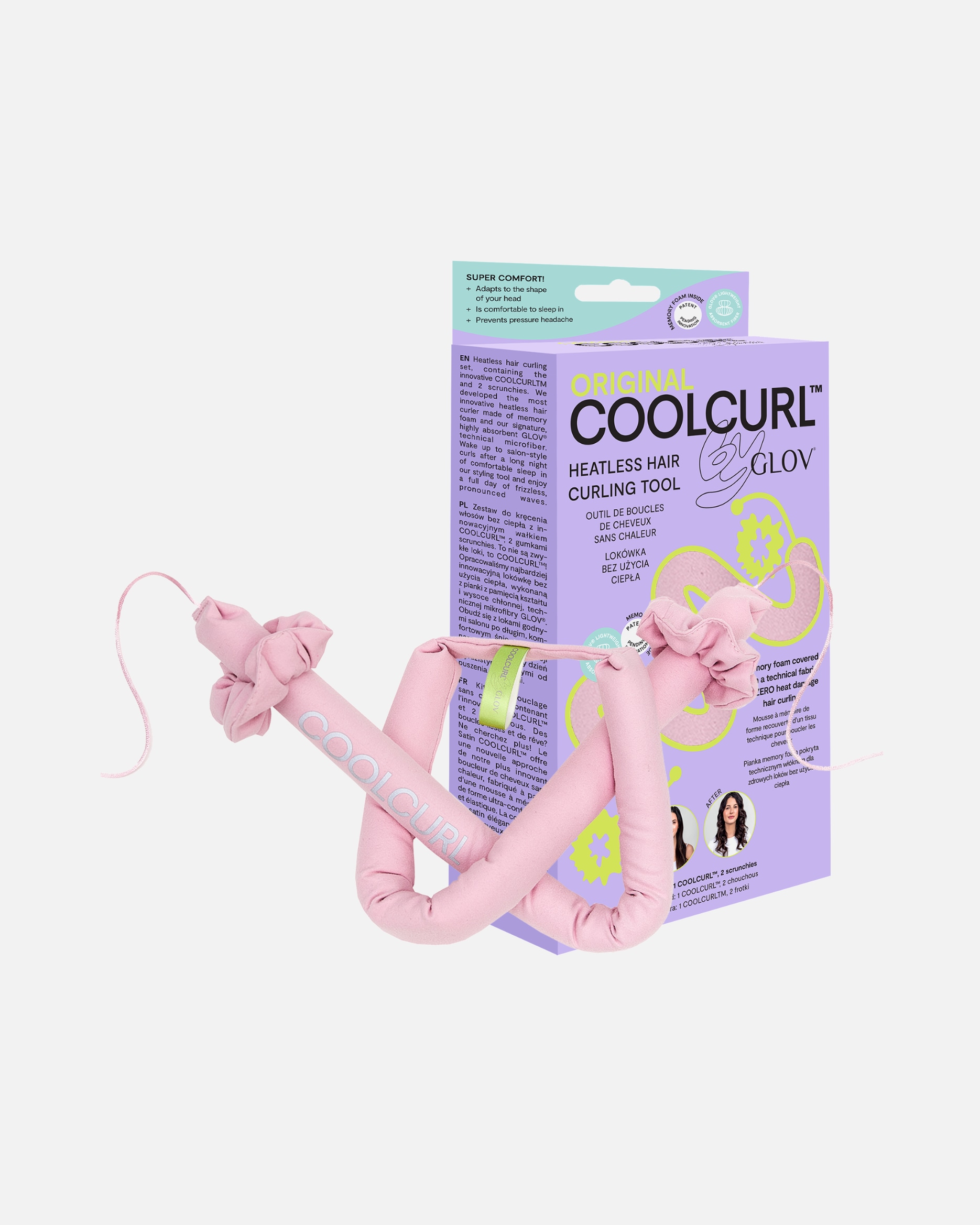 Rulos para Unisex GLOV Cool Curl Pink