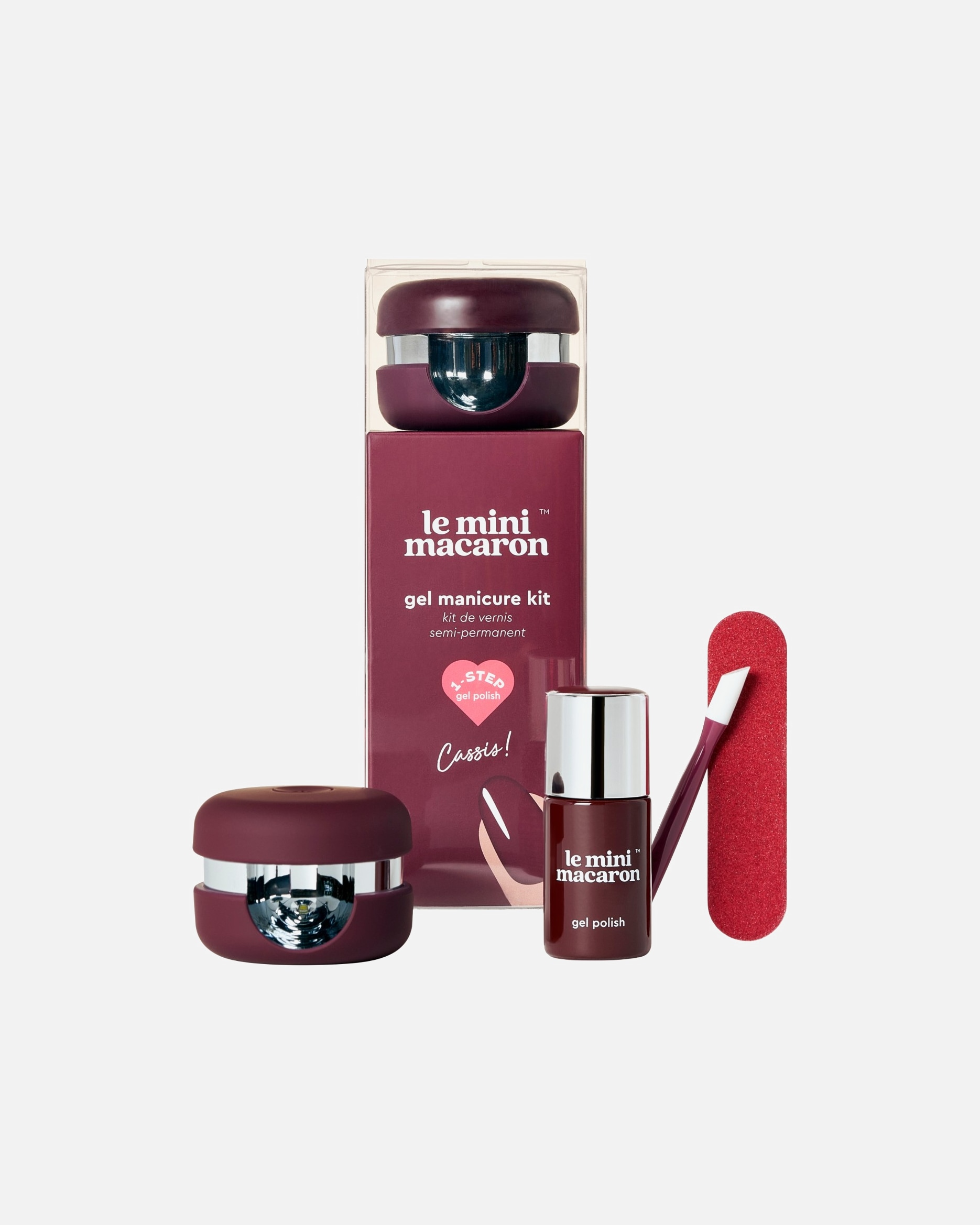 Set de esmaltes de uñas para Unisex Le Mini Macaron Estuche Gel Manicure CASSIS