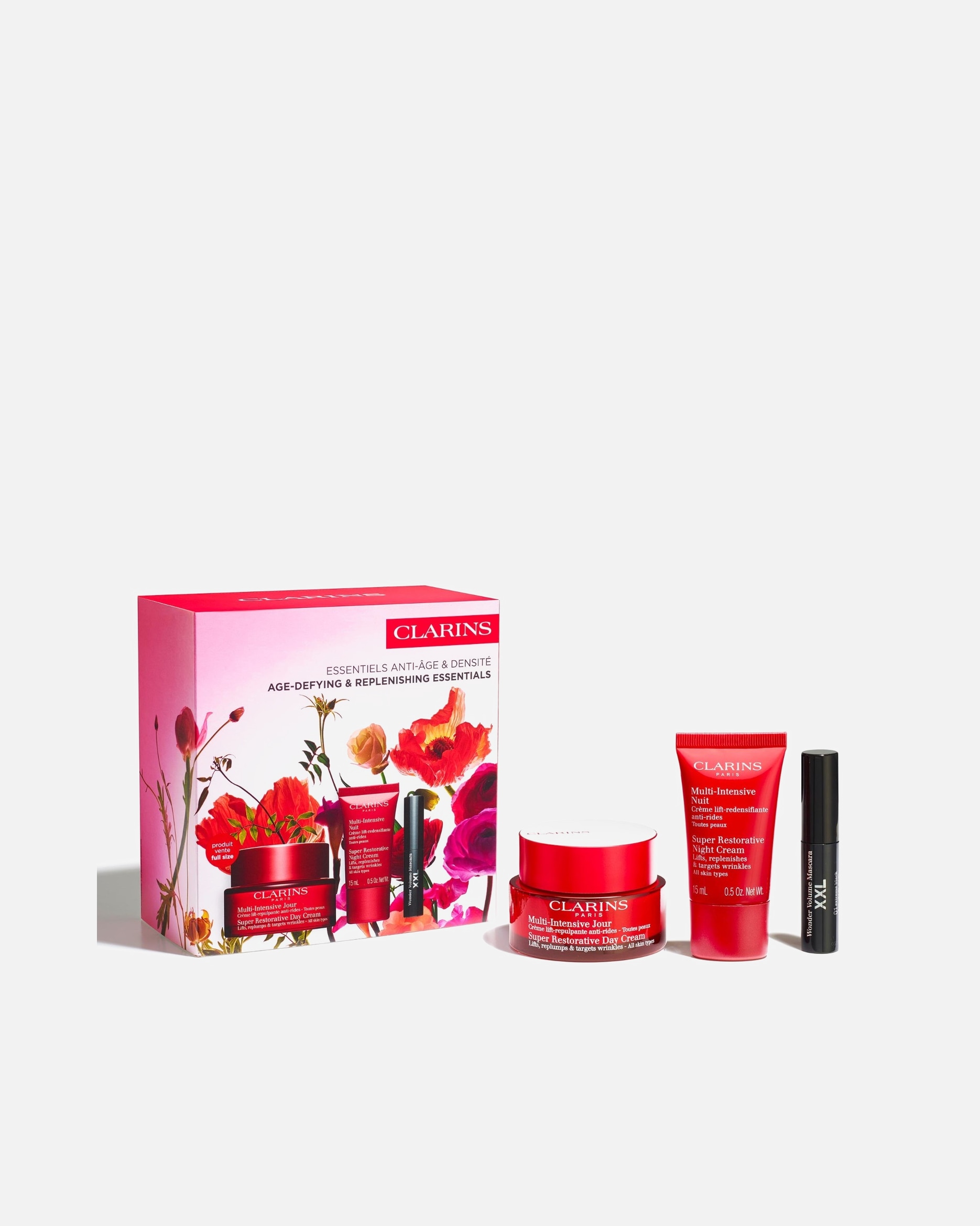 Kit cuidado de los ojos para Unisex Clarins Multi-Intensive 50+ Age-Defying & Replenishing Essentials 1 Pieza