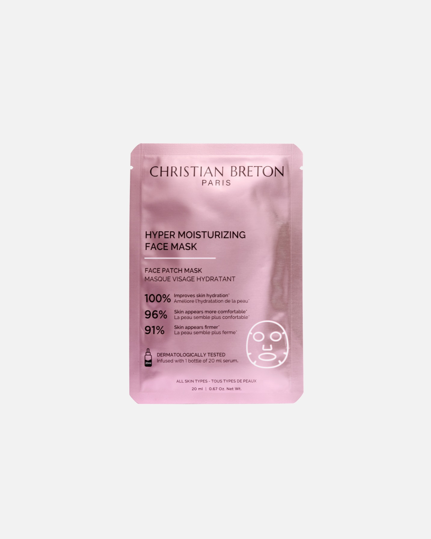 Mascarilla de brillo para Mujer Christian Breton Face Patch Hyalluronic 100 GR