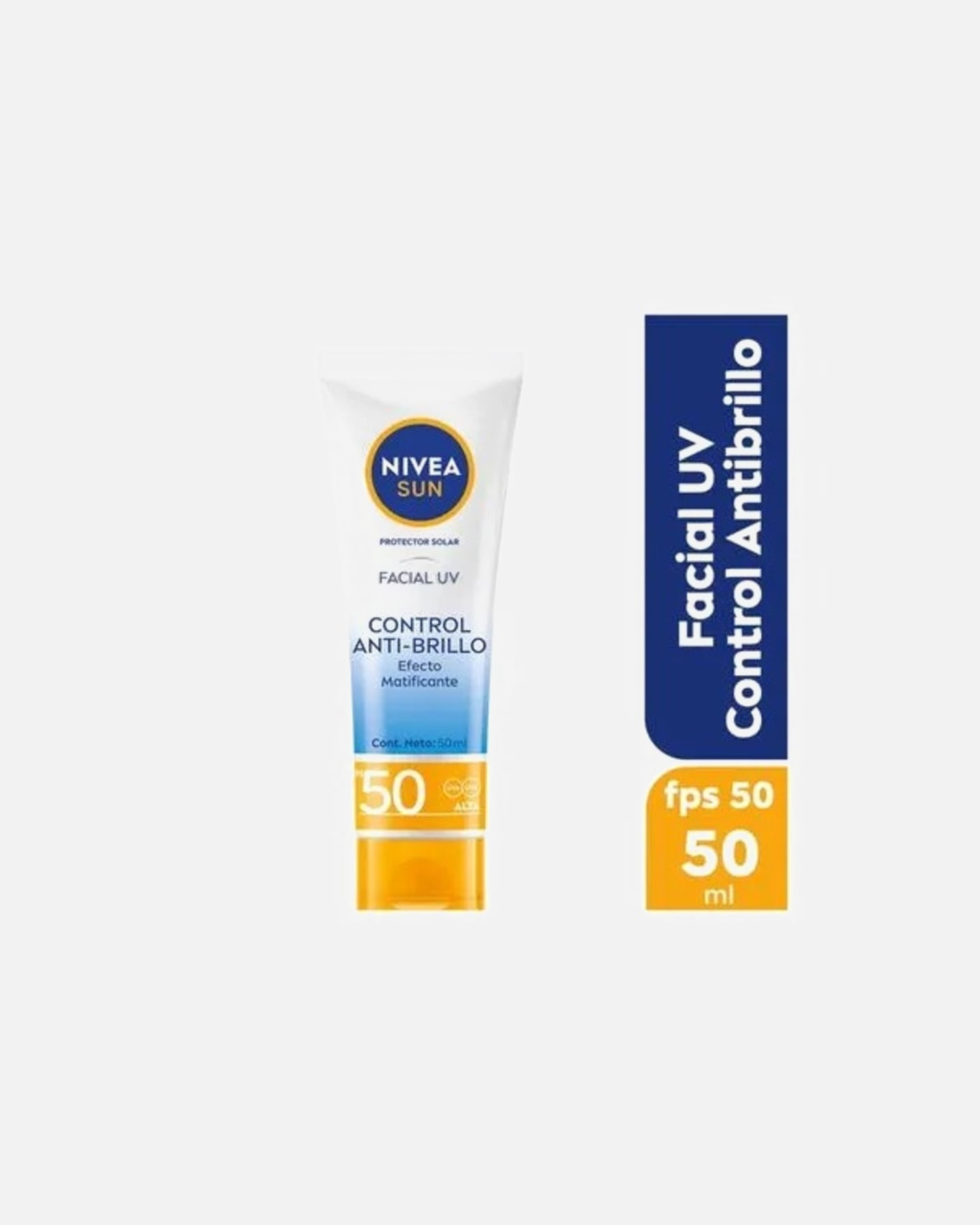 Crema solar para Unisex NIVEA Protección Facial UV Control de Brillos Transpirable SPF 50 40 ml