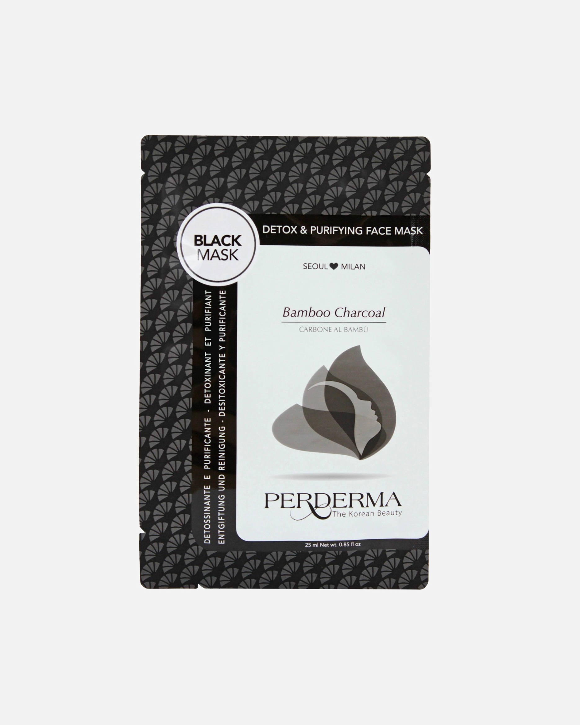 Mascarilla hidratante para Mujer Perderma Negra Desintoxicante y Purificante 1 Pieza