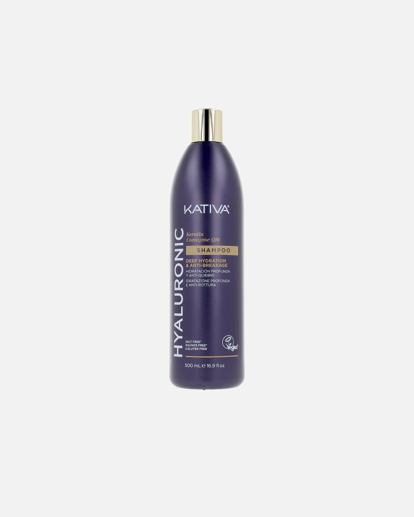 Champú capilar para Mujer Kativa HYALURONIC keratin & coenzyme Q10 shampoo 500 ml