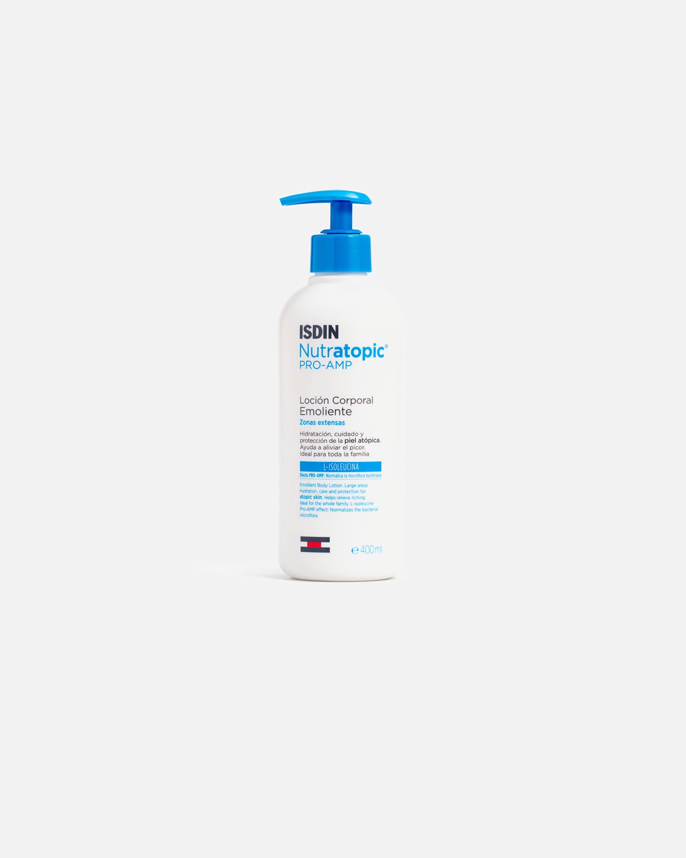 Crema para el cuerpo para Unisex ISDIN NUTRATOPIC PRO-AMP loción emoliente piel atópica 400 ml