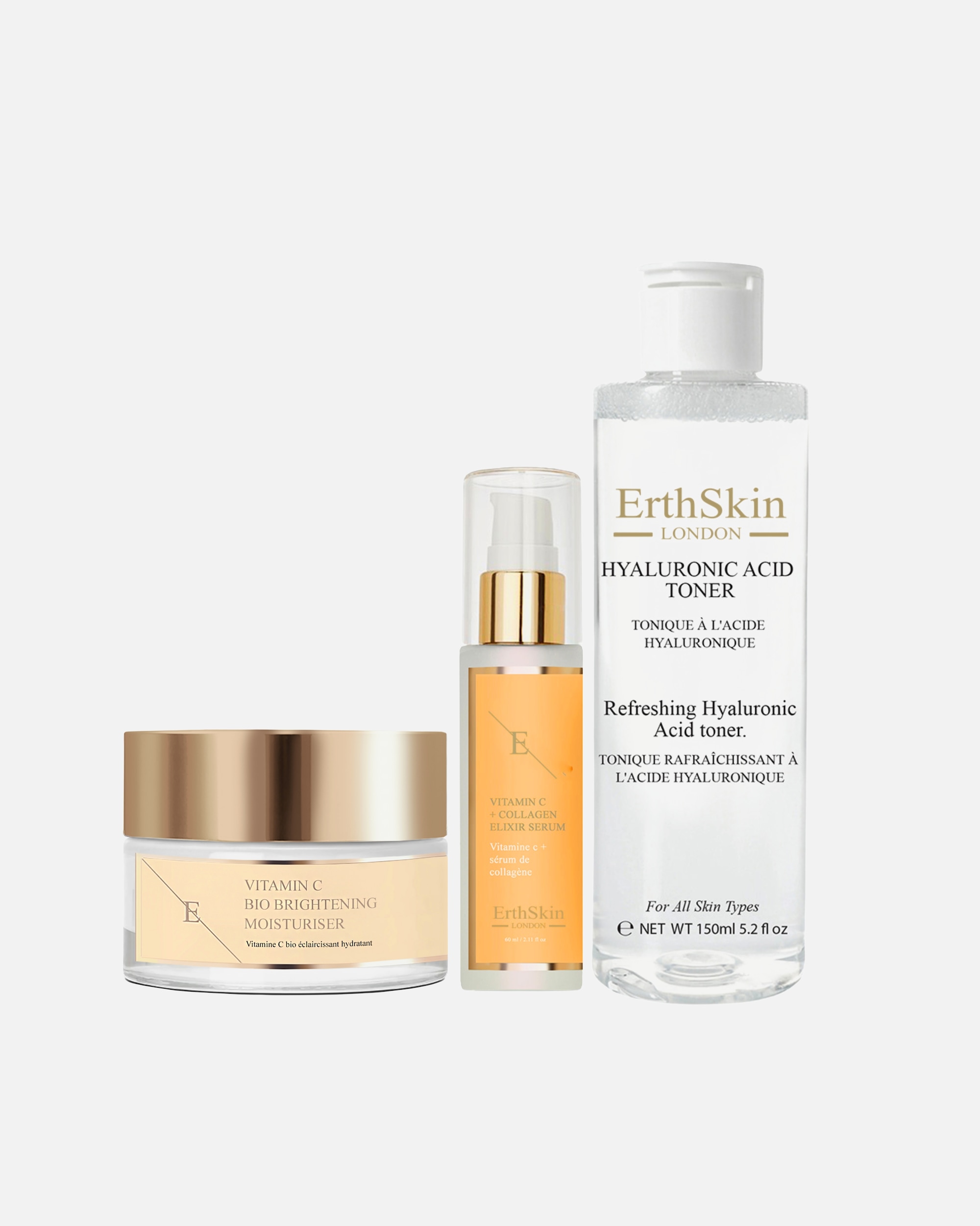 Set de tratamiento facial para Mujer ErthSkin London Trío radiante de vitamina C 1 pieza