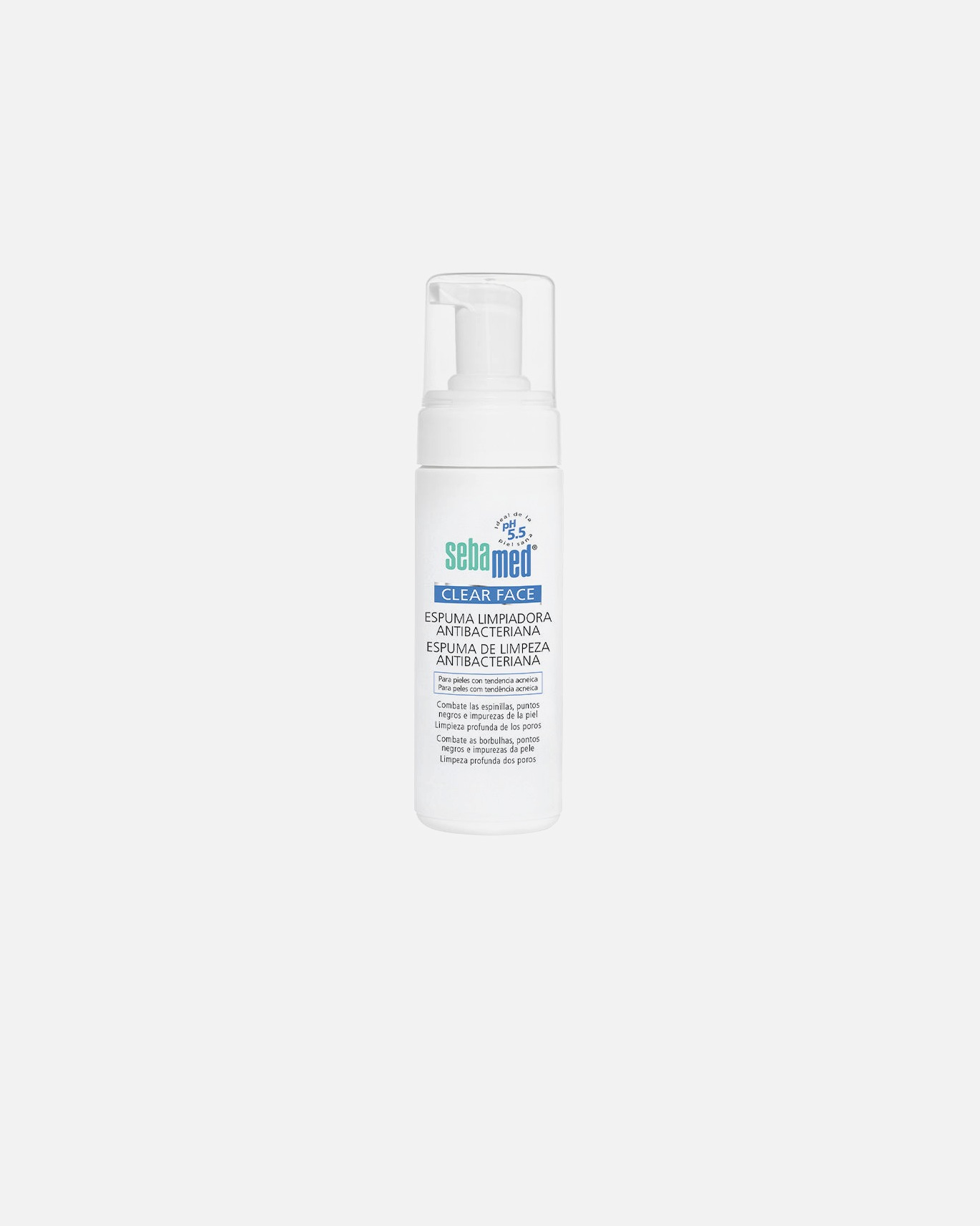 Leche limpiadora para Unisex sebamed CLEAR FACE espuma limpiadora antibacteriana 150 ml