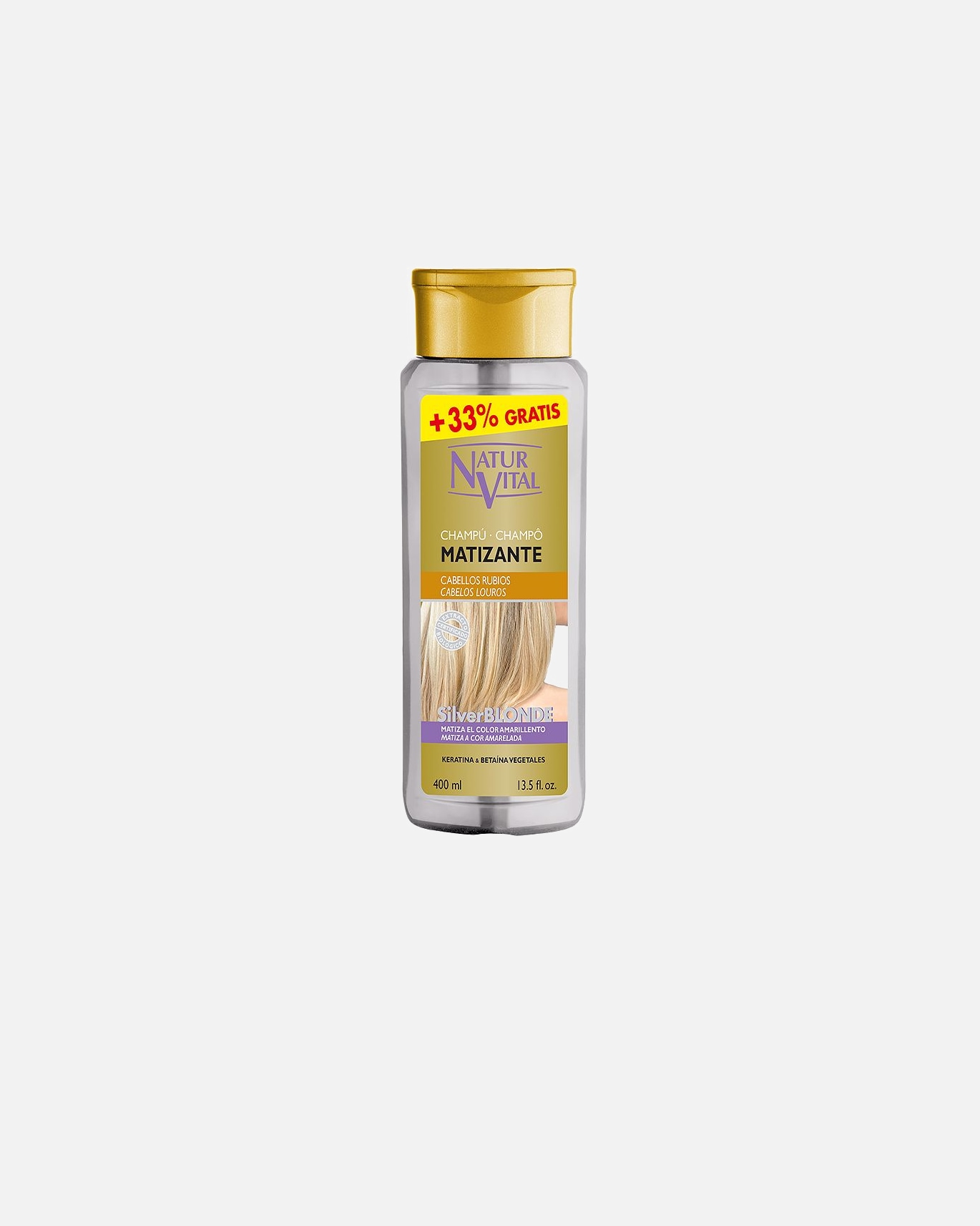 Champú capilar para Mujer Natur Vital CHAMPÚ MATIZANTE silver blonde 400 ml