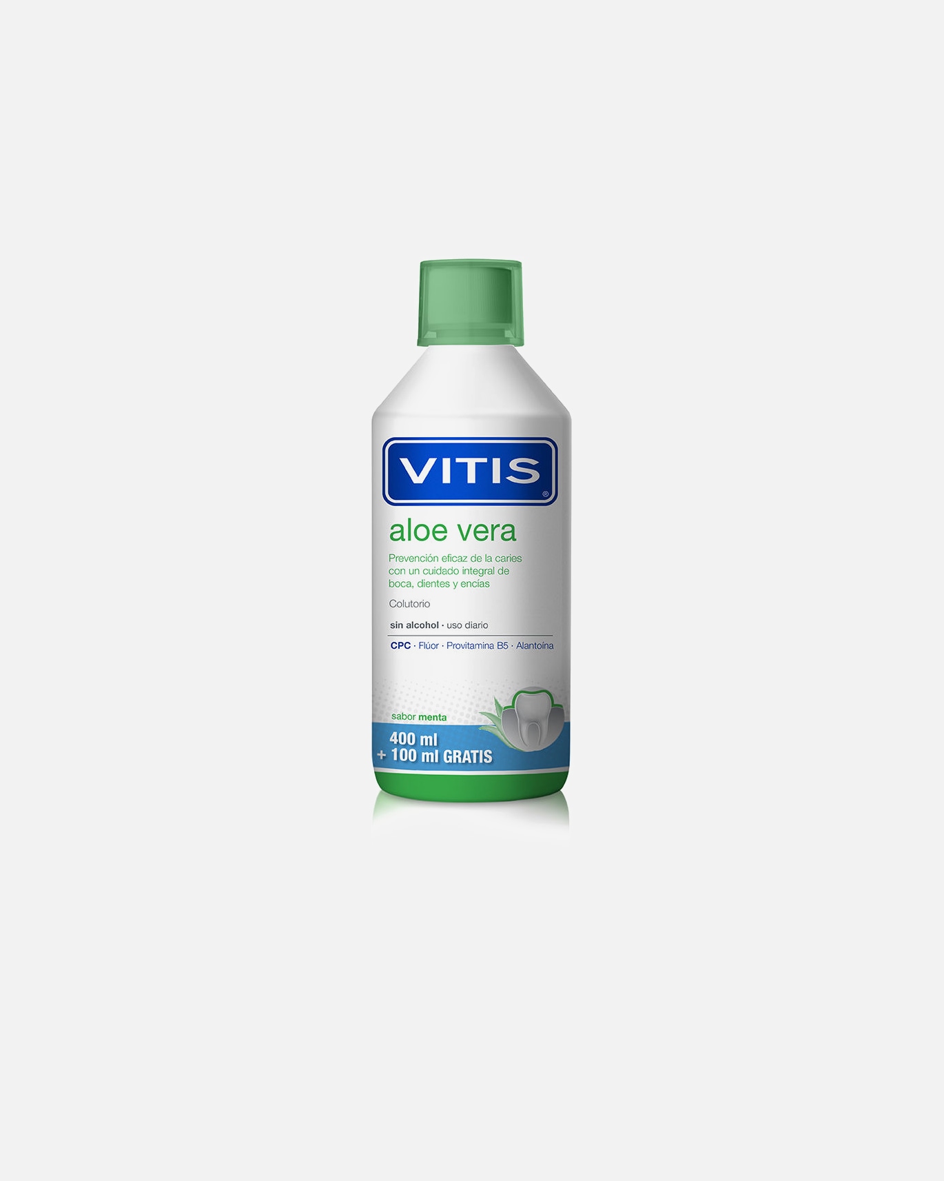 Enjuague bucal para Unisex vitis ALOE VERA colutorio promo 400+100 de regalo 500 ml