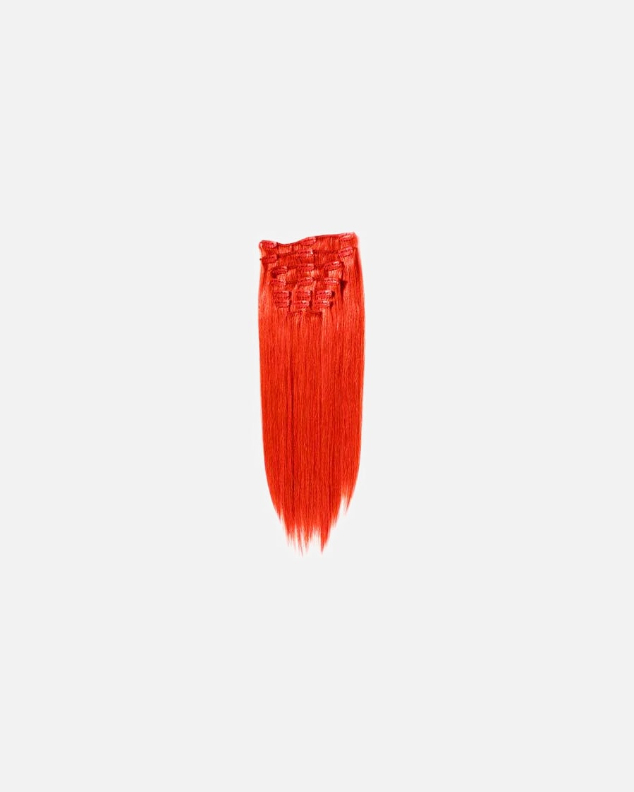 Extensiones para Unisex Fashiongirl Extensiones Con Clip Fashiongirl #60 Rubio Platino - 65 Cm Rojo Fuego - 40 Cm