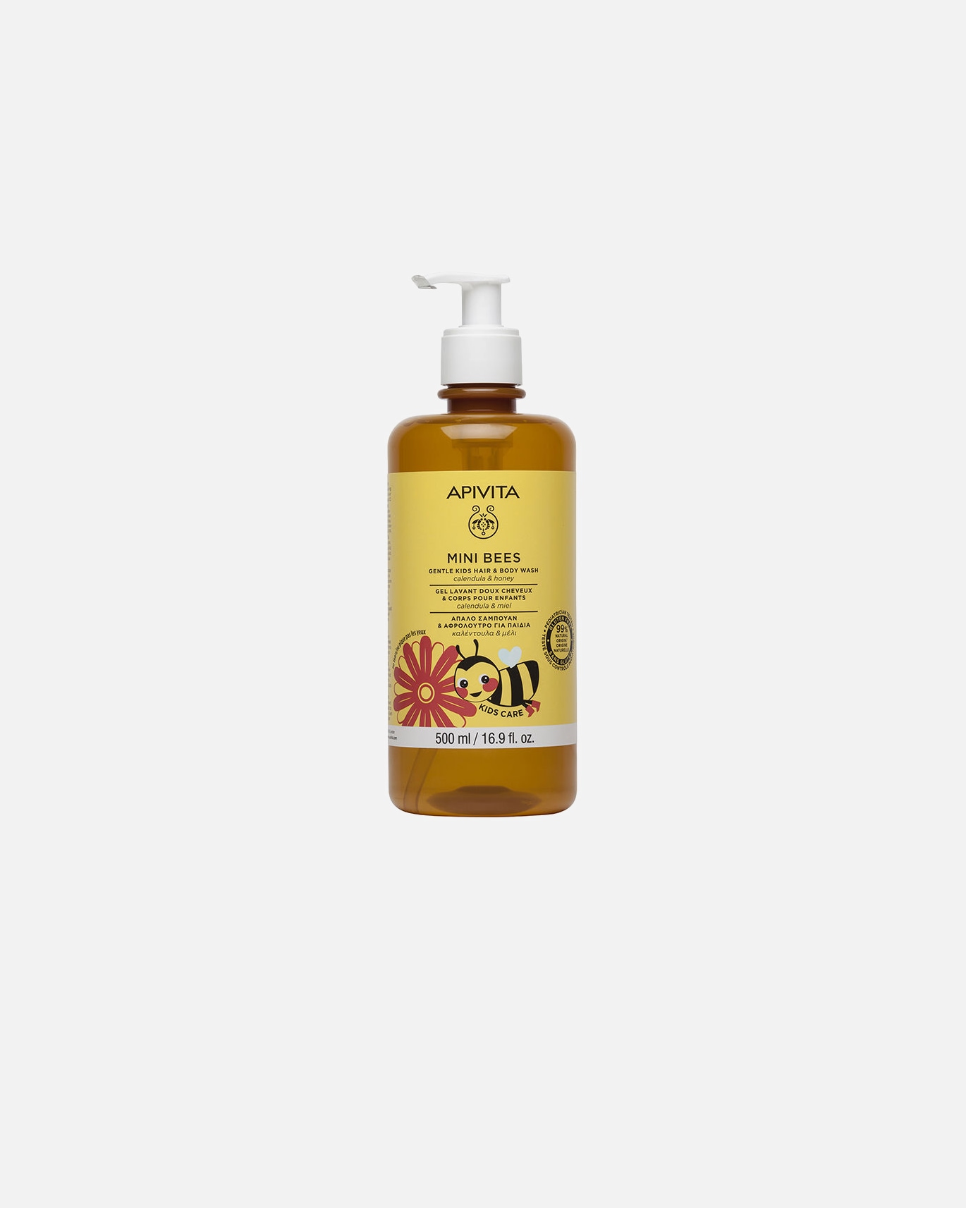 Gel de ducha bebé para Unisex Apivita Mini Bees Gel champú suave para niños 500 ml