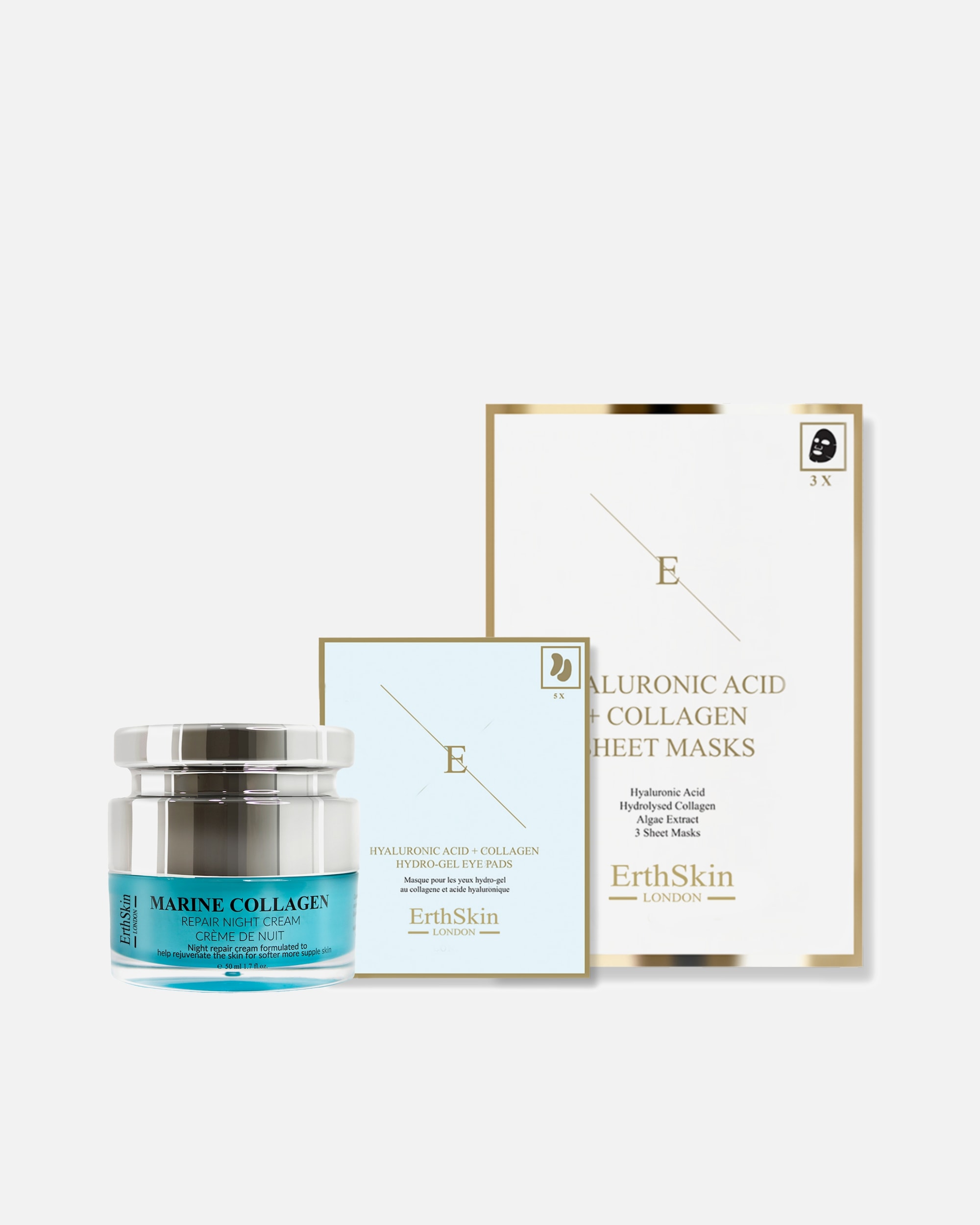 Set de tratamiento facial para Mujer ErthSkin London Kit de reparación marina + ojos 1 pieza