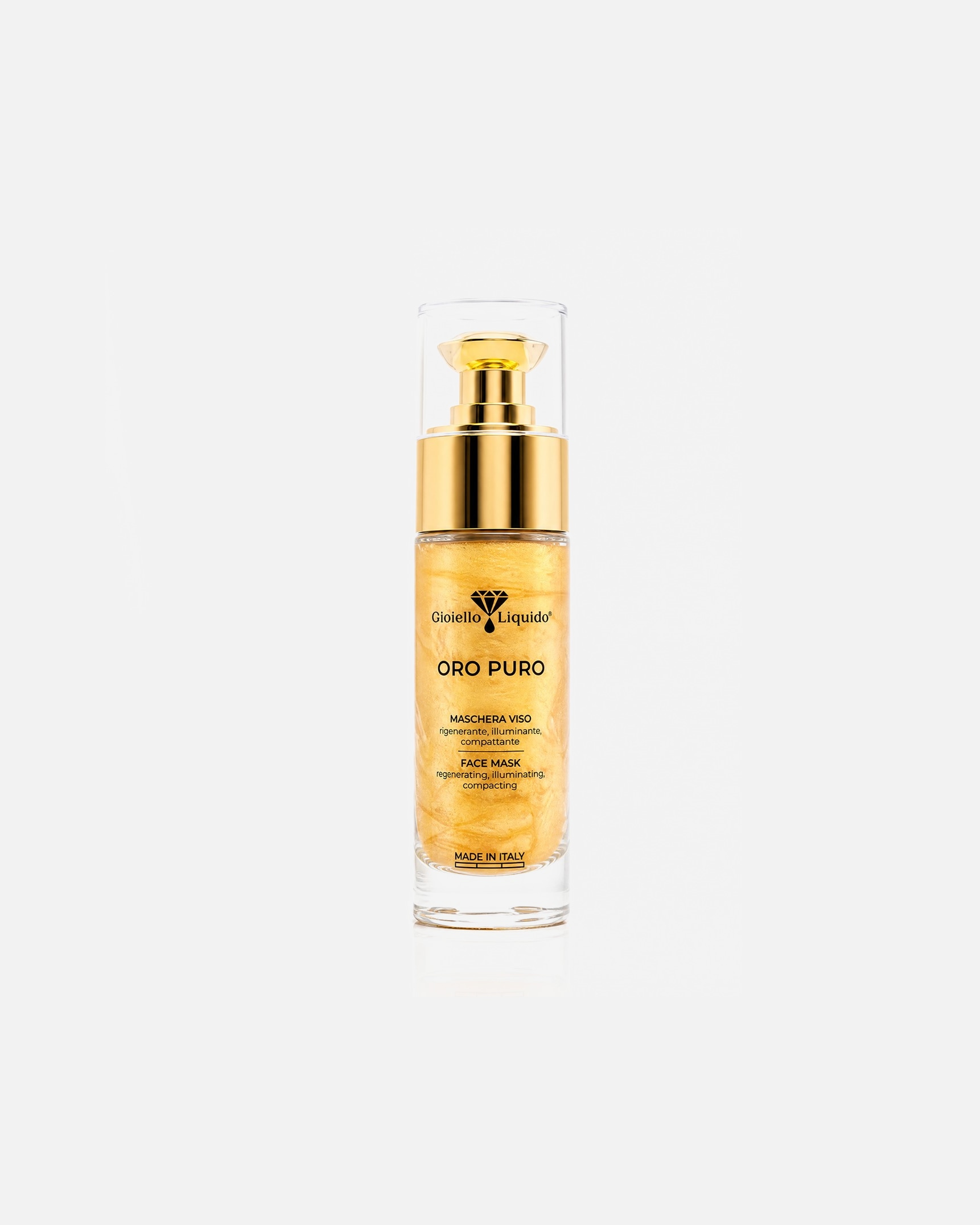 Mascarilla de brillo para Unisex Gioiello Liquido Mascarilla facial "Oro Puro" 30 ml