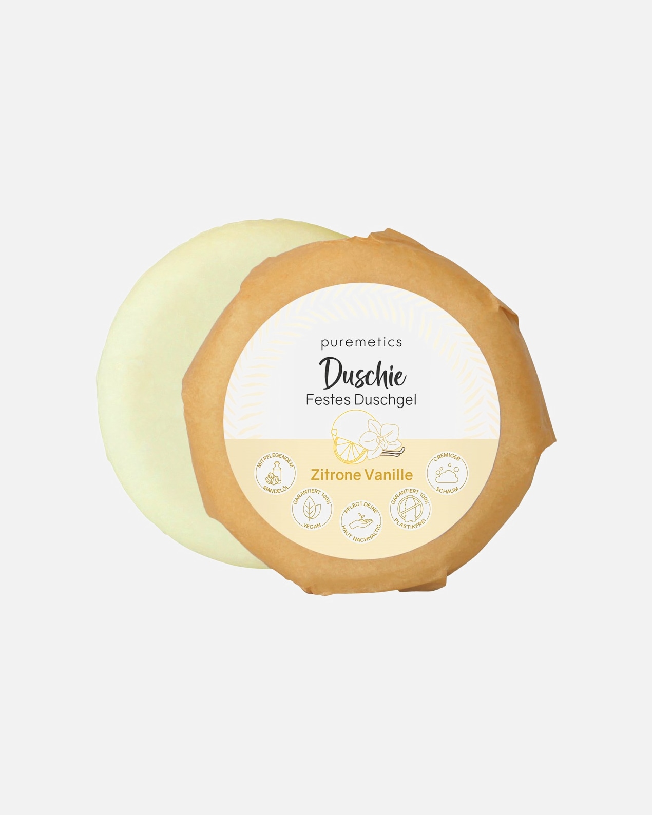 Jabón de manos para Mujer puremetics Duschie limón vainilla 60 g