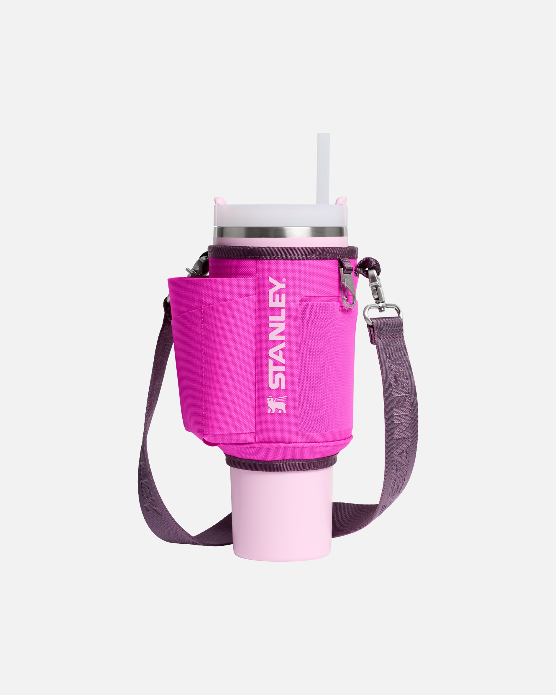 Botella para Unisex Stanley 1913 Bolso de hombro para llevar - 1,18L - THE QUENCHER H2.0 FLOWSTATE™ TUMBLER Violet Blossom
