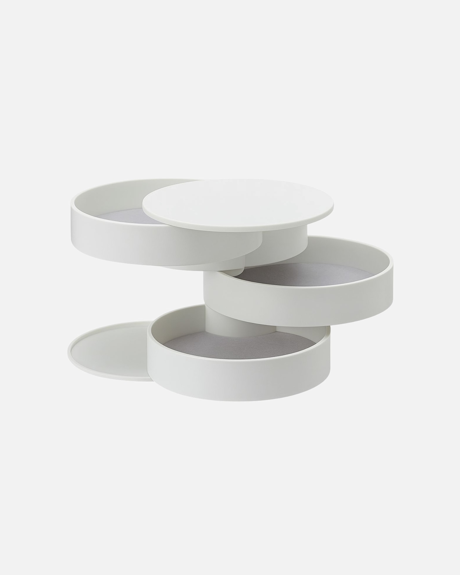 Neceser maquillaje para Unisex UNIQ Joyero/organizador Giratorio Con 4 Niveles Blanco