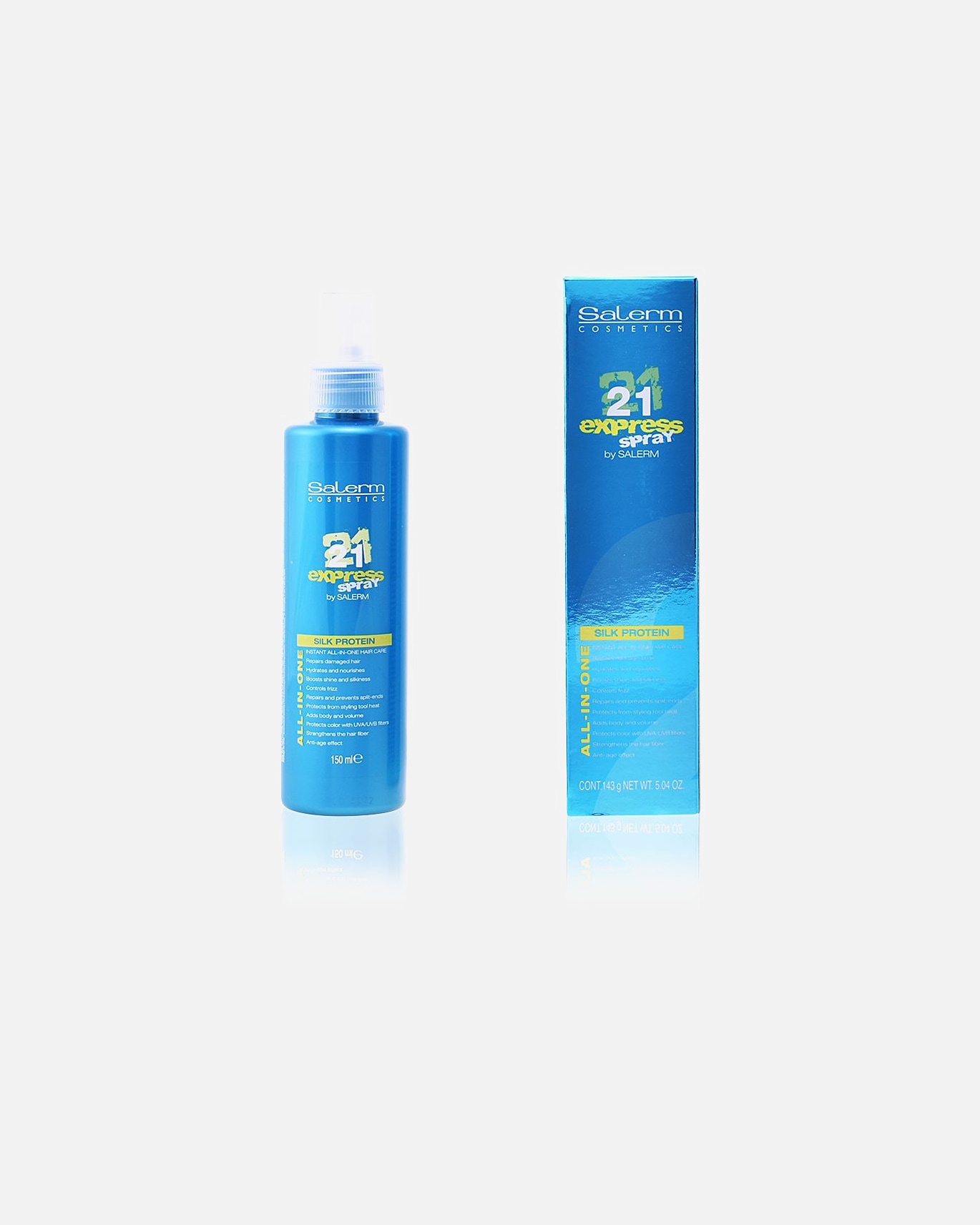 Acondicionador sin enjuague para Unisex Salerm 21 EXPRESS silk protein spray 150 ml