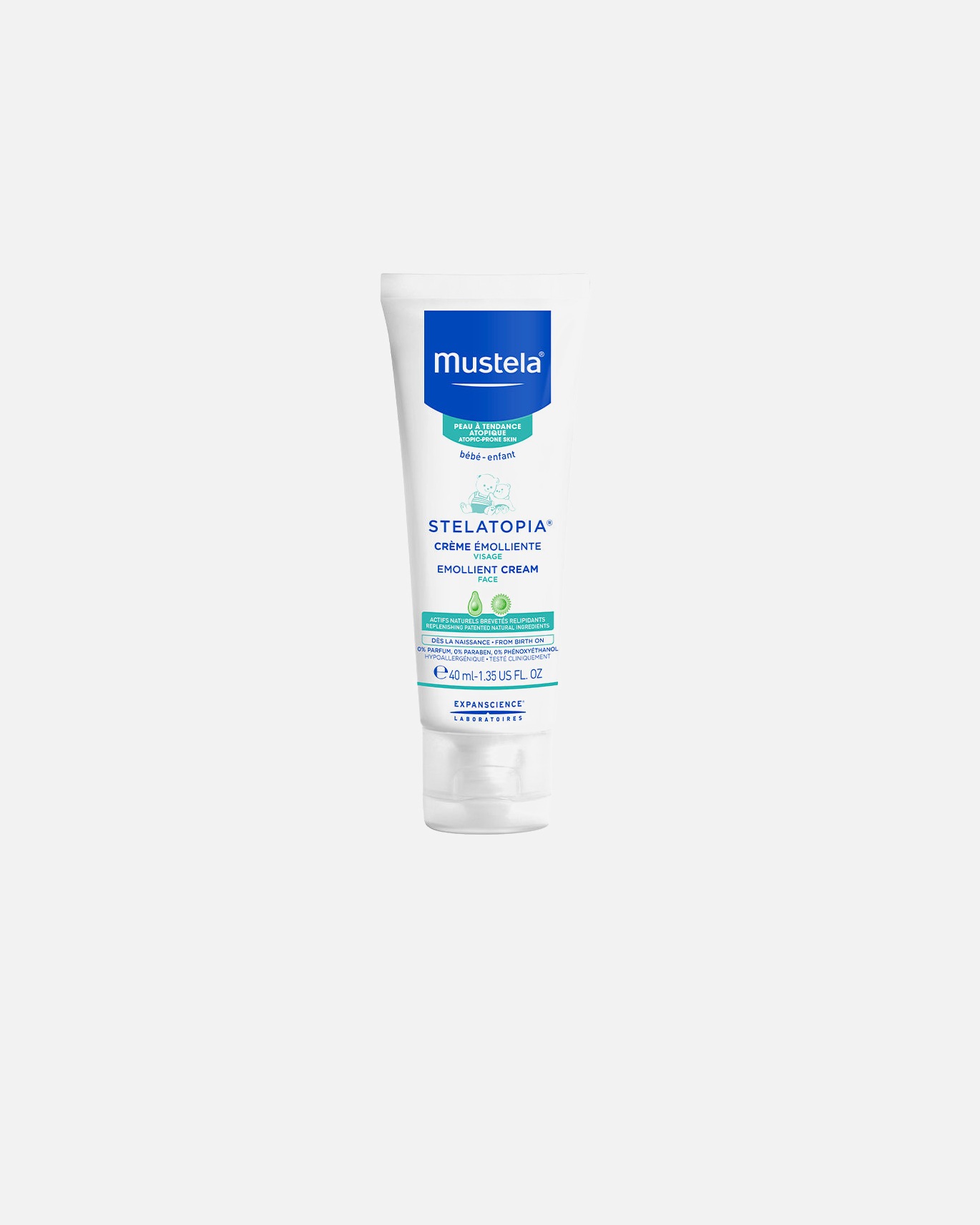 Crema para bebés para Unisex Mustela STELATOPIA crema facial emoliente 40 ml