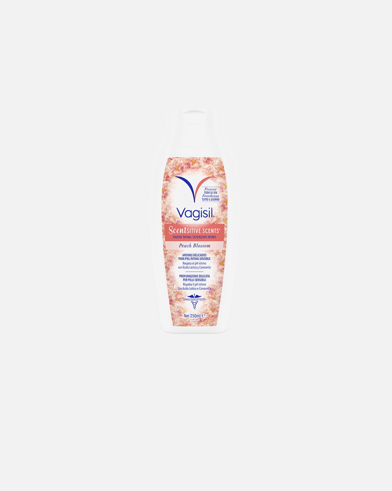 Higiene intima para Mujer Vagisil ESENCIAS DELICADAS FLOR DE MELOCOTÓN higiene íntima diaria 250 ml