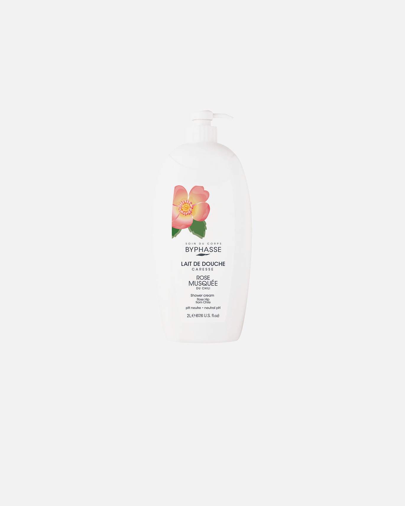 Gel de ducha para Unisex Byphasse CARESSE crema de ducha rosa mosqueta 2000 ml