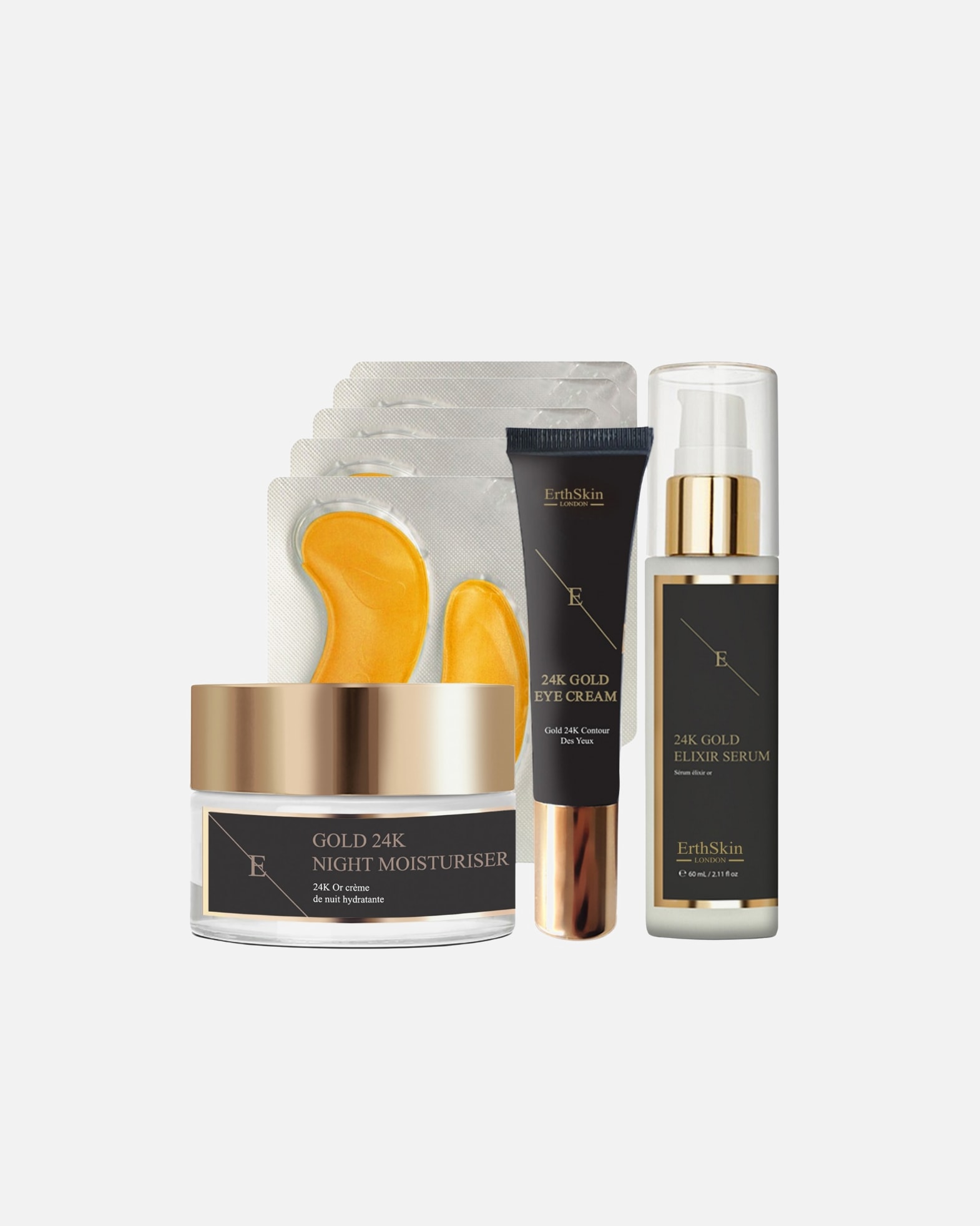 Set de tratamiento facial para Mujer Set revitalizador de ojos Komplettes 24K 1 pieza