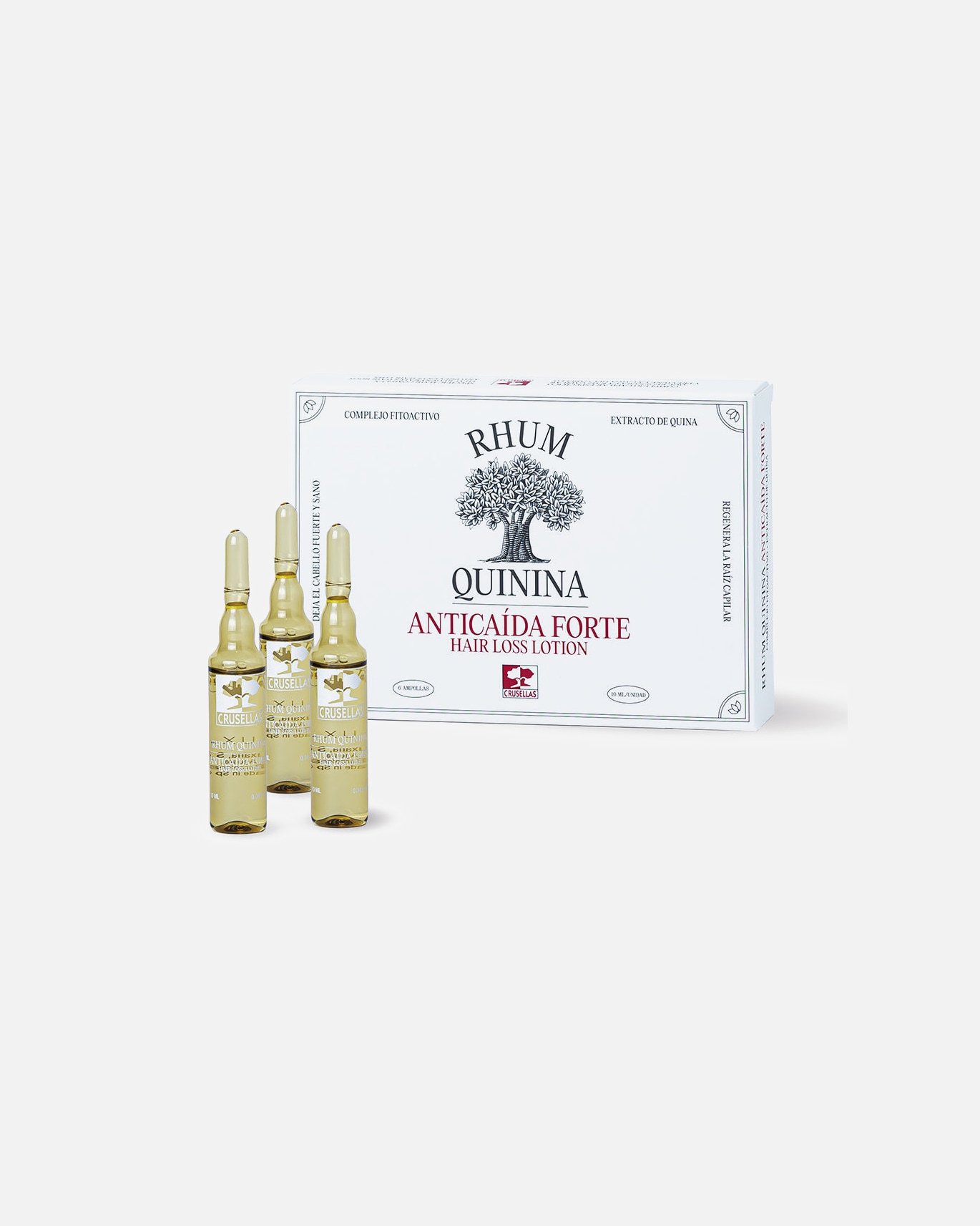 para Unisex Crusellas RHUM QUININA anticaída forte 10 ml