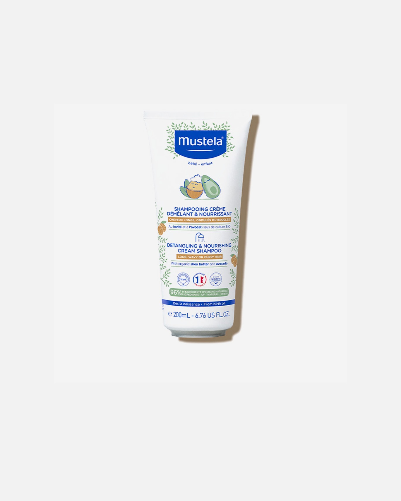 Champú capilar para Unisex Mustela BEBÉ-NIÑO champú desenredante y nutritivo en crema 200 ml
