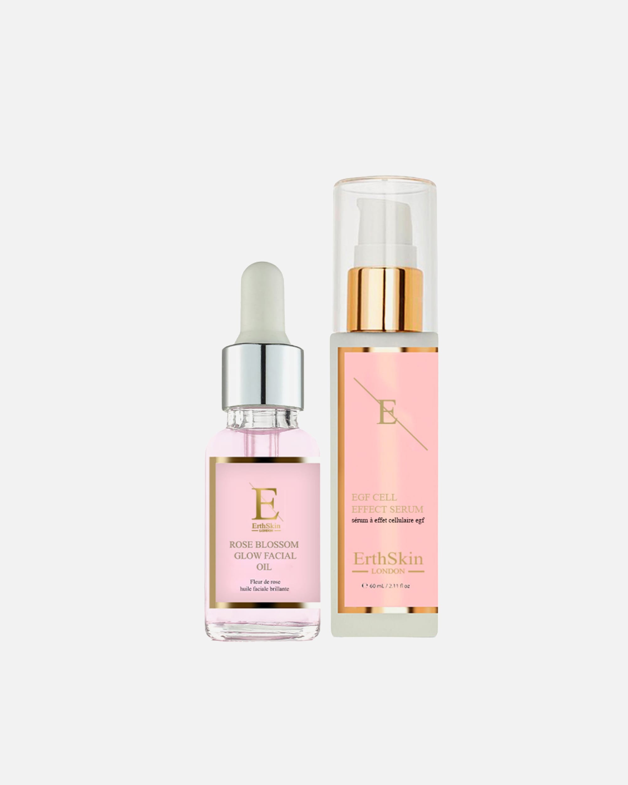Set de tratamiento facial para Mujer ErthSkin London Dúo EGF y Rose Radiance 1 pieza