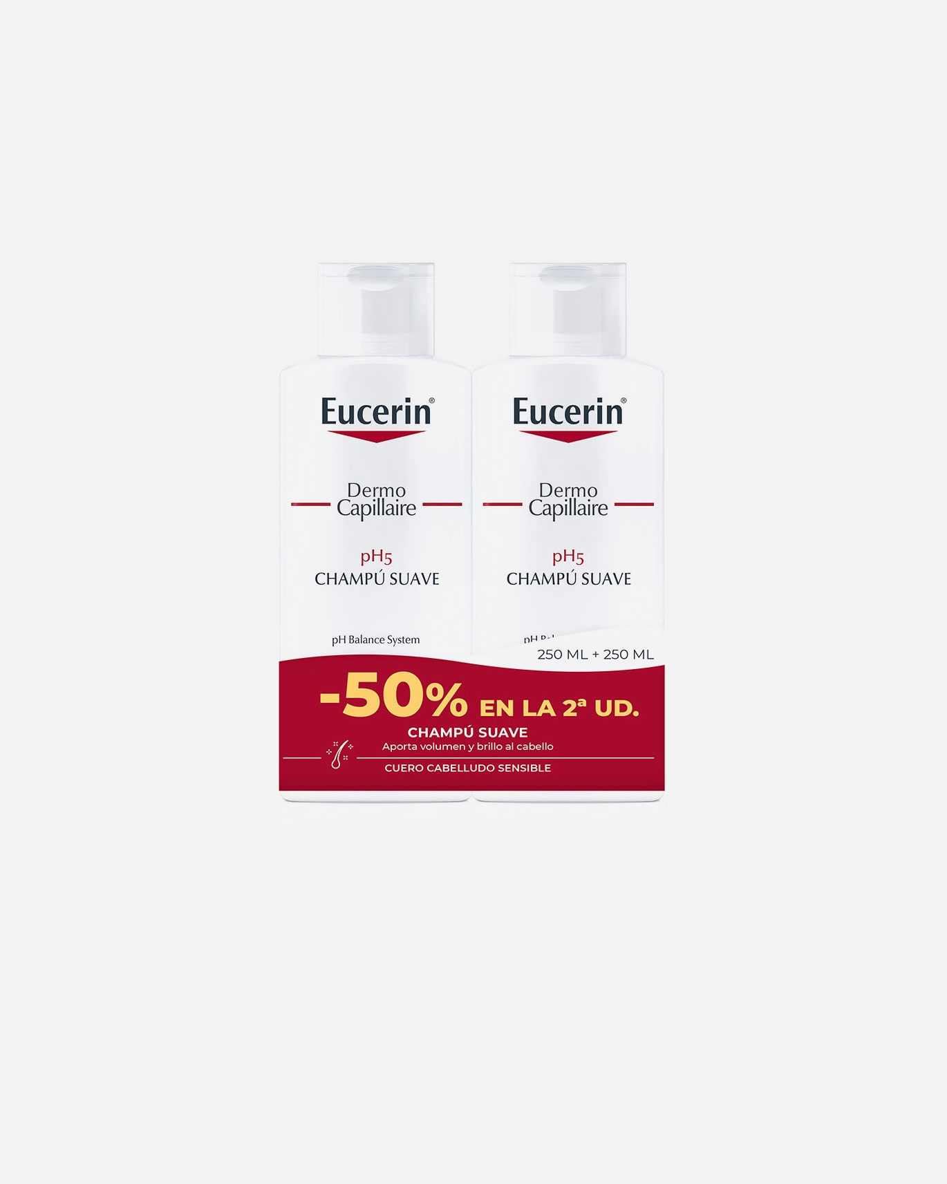 Champú capilar para Unisex Eucerin PH5 champú suave pack 500 ml