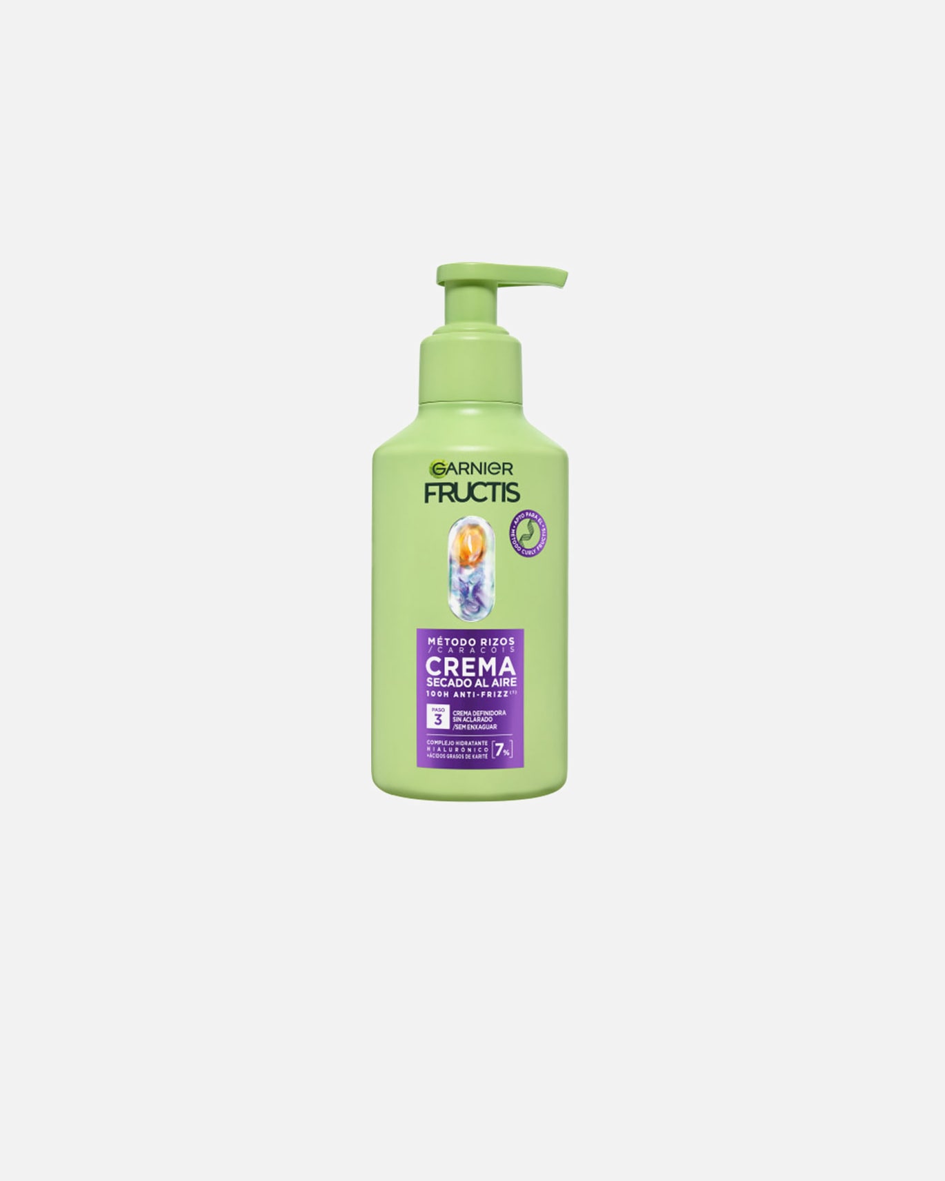 Acondicionador sin enjuague para Unisex Garnier FRUCTIS MÉTODO RIZOS crema secado al aire 260 ml