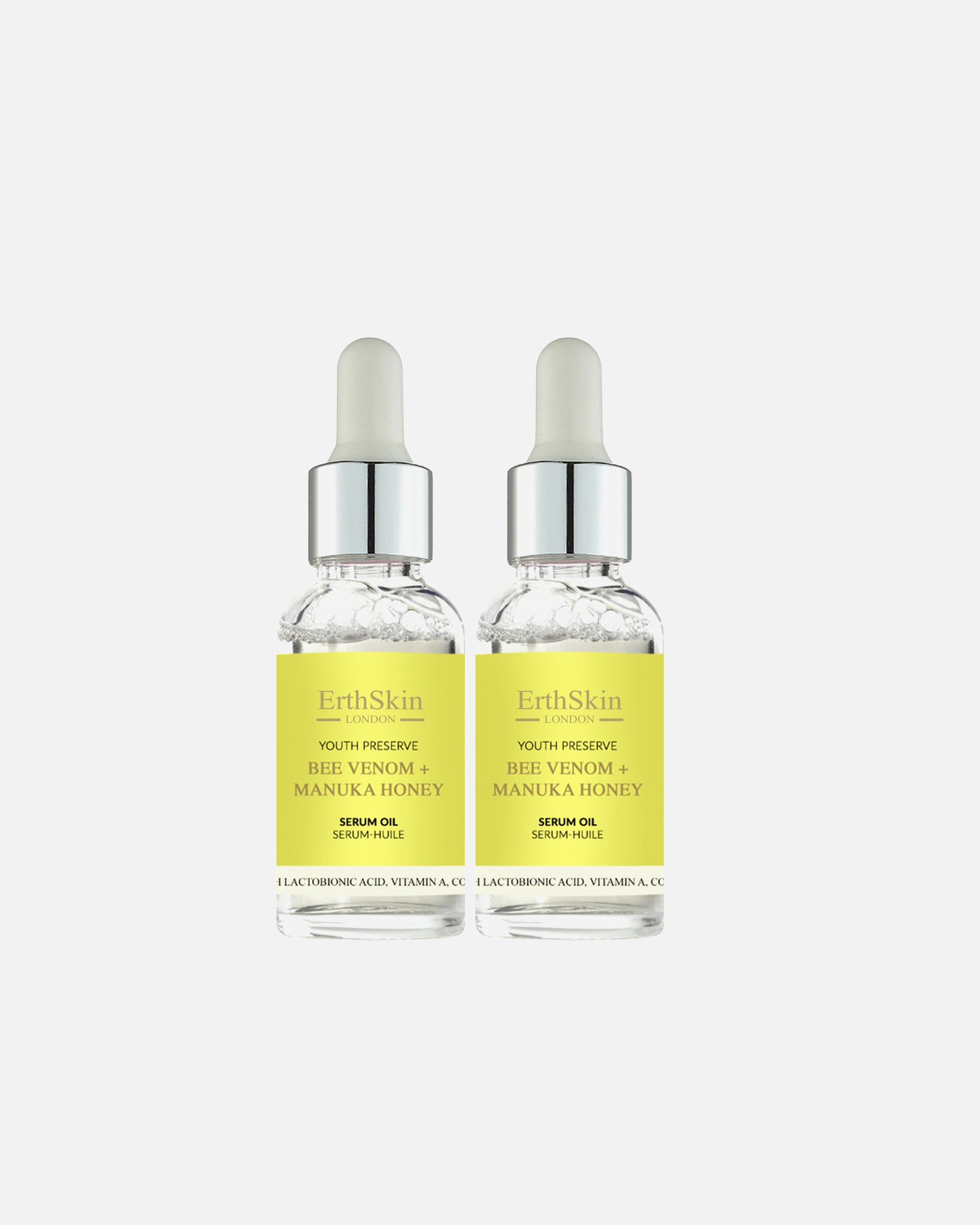 Aceite facial para Mujer ErthSkin London Dúo de aceites de veneno de abeja 1 pieza