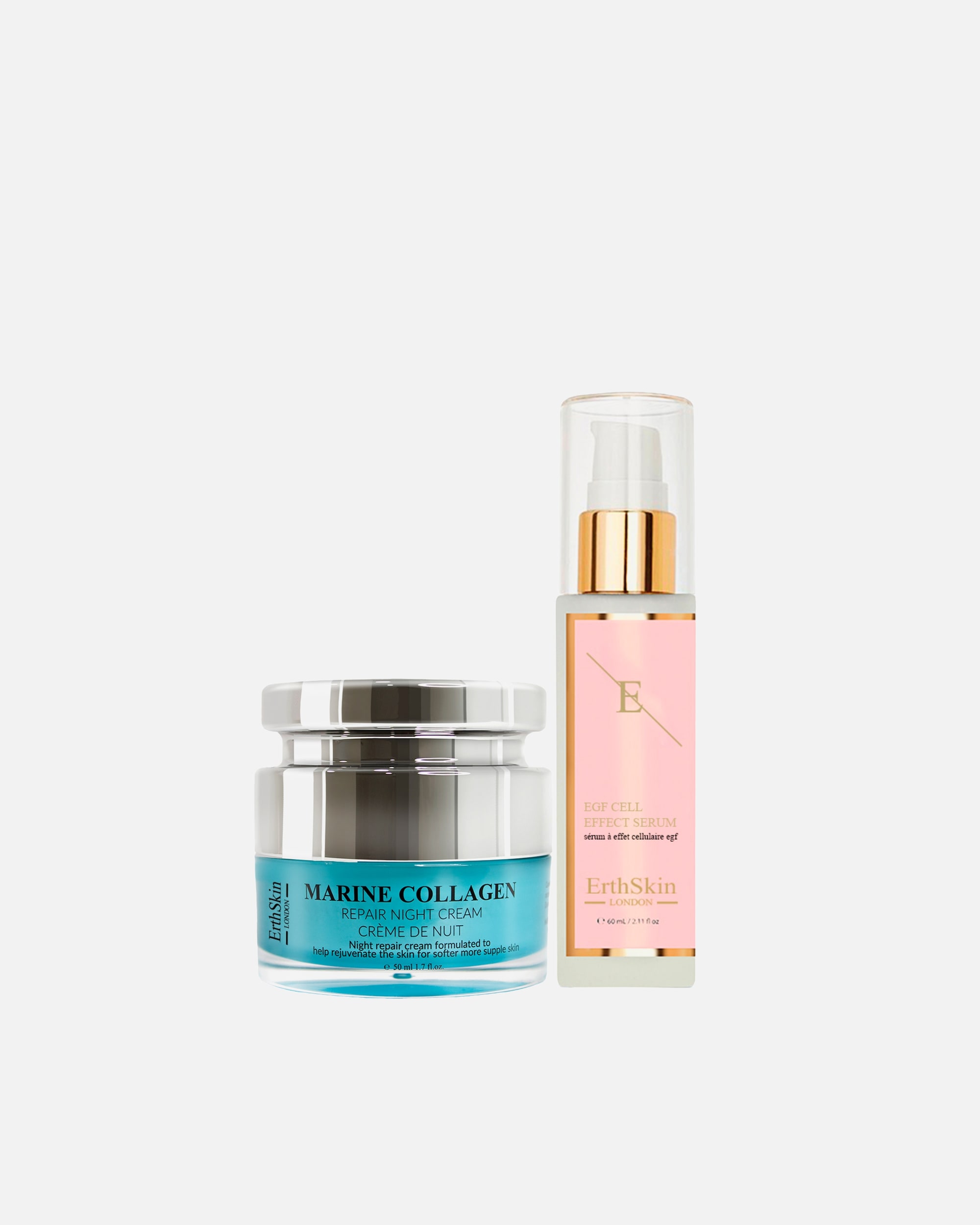 Set de tratamiento facial para Mujer ErthSkin London Kit de reparación marina EGF + 1 pieza