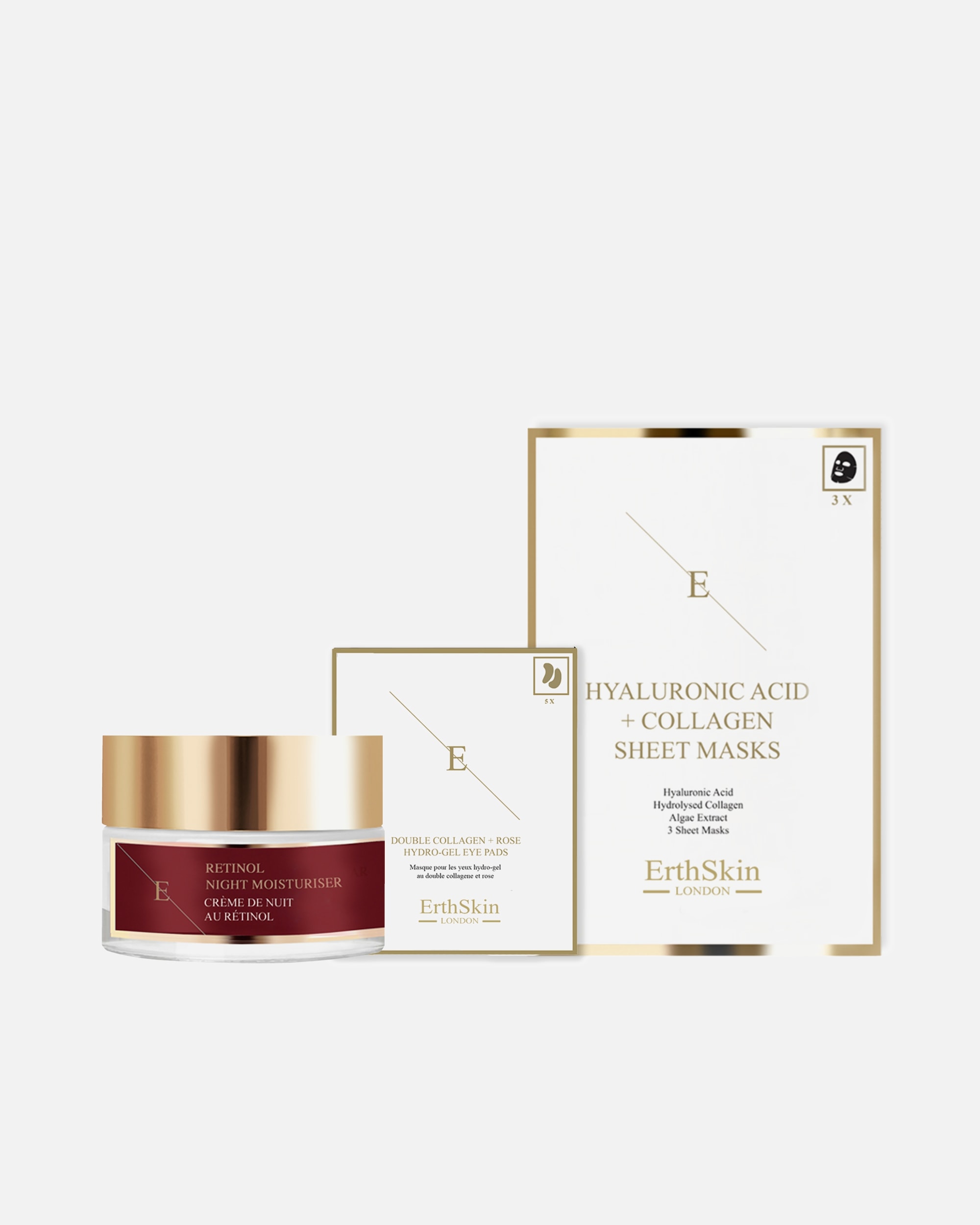 Set de tratamiento facial para Mujer ErthSkin London Set reparador nocturno y mascarilla para ojos 1 pieza