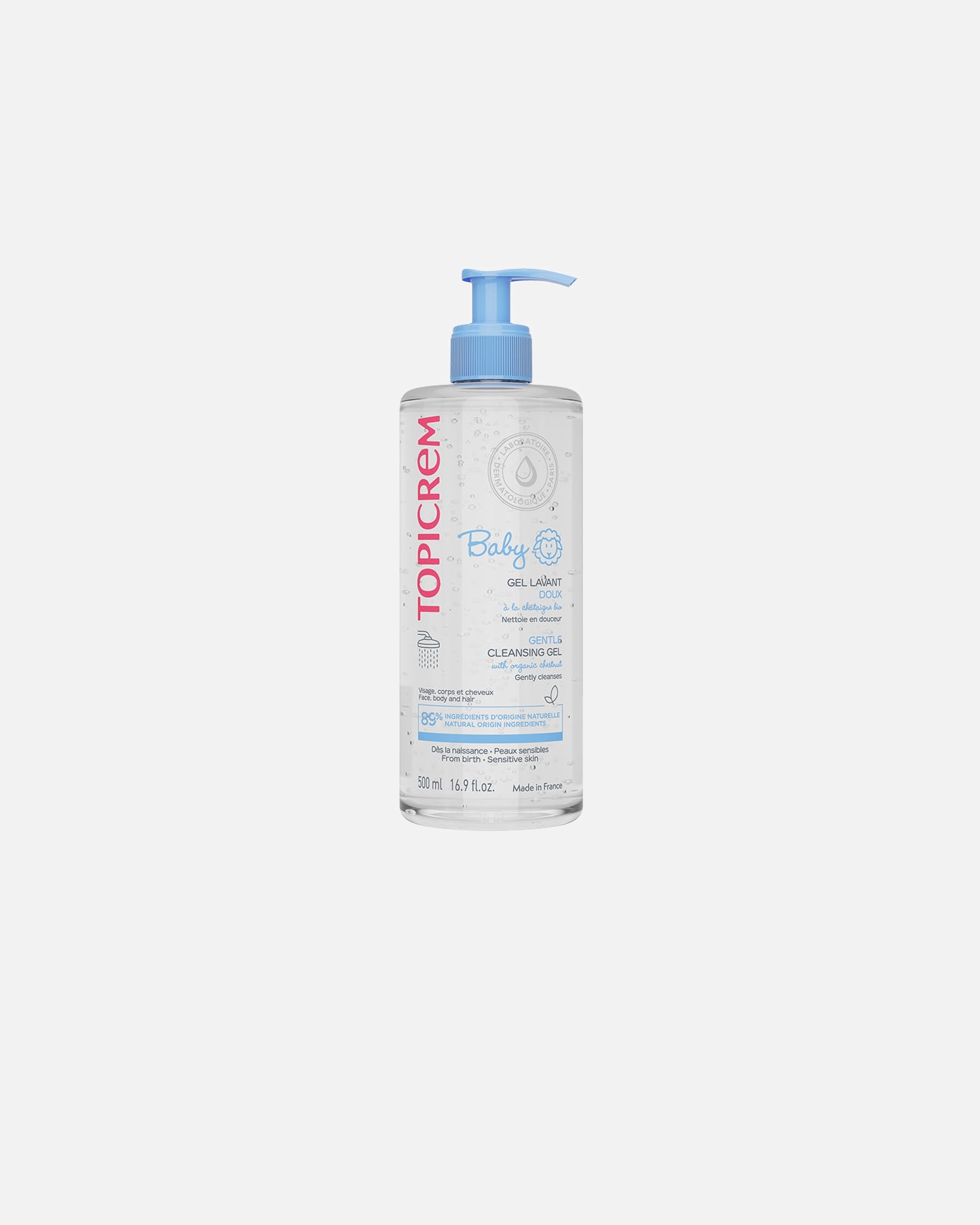 Gel limpiador para Unisex Topicrem Gel limpiador 2 en 1 para bebés 500 ml