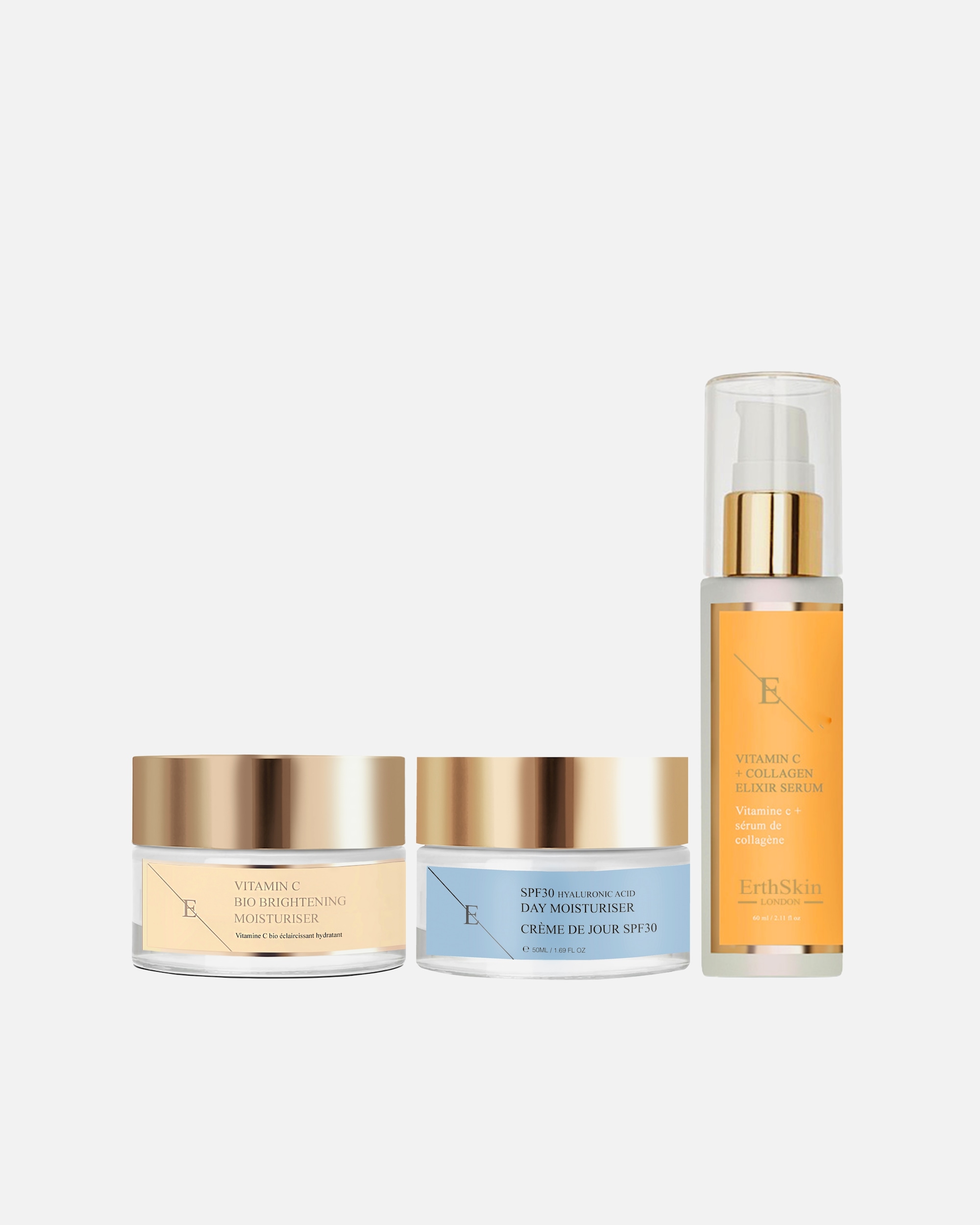 Set de tratamiento facial para Mujer ErthSkin London Strahlendes y LSF-Trío 1 pieza